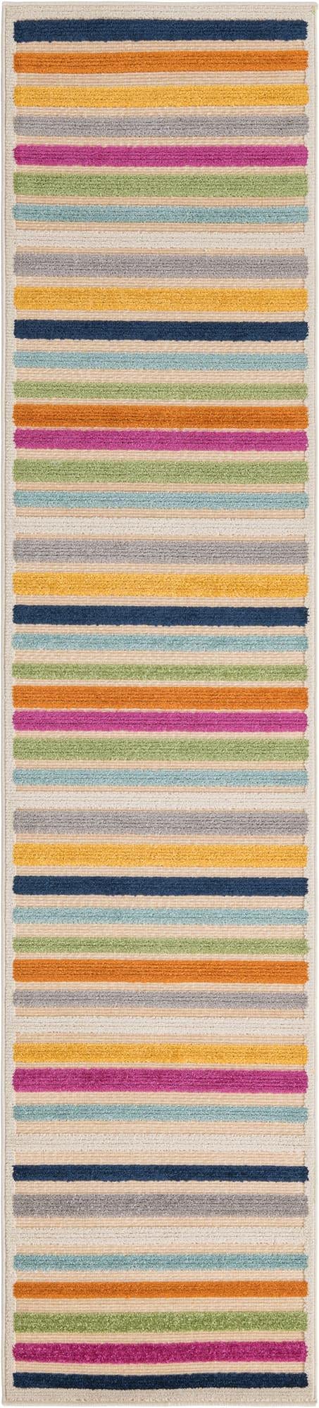 Rugs.com Aruba Outdoor Collection 10 Ft Runner Beige Low-Pile Rug - Waterproof & Durable for Patio, Deck, Poolside, Hallway & Entryway - All-Weather Outdoor Carpet for High Traffic Areas