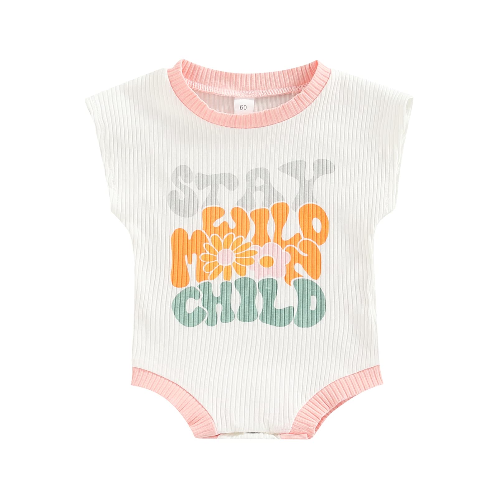 Baby Girl Romper - Sleeveless Letter Print Ribboned Onesie for Summer | Soft Cotton Infant Bodysuit for Playtime, Beach & Photo Shoots