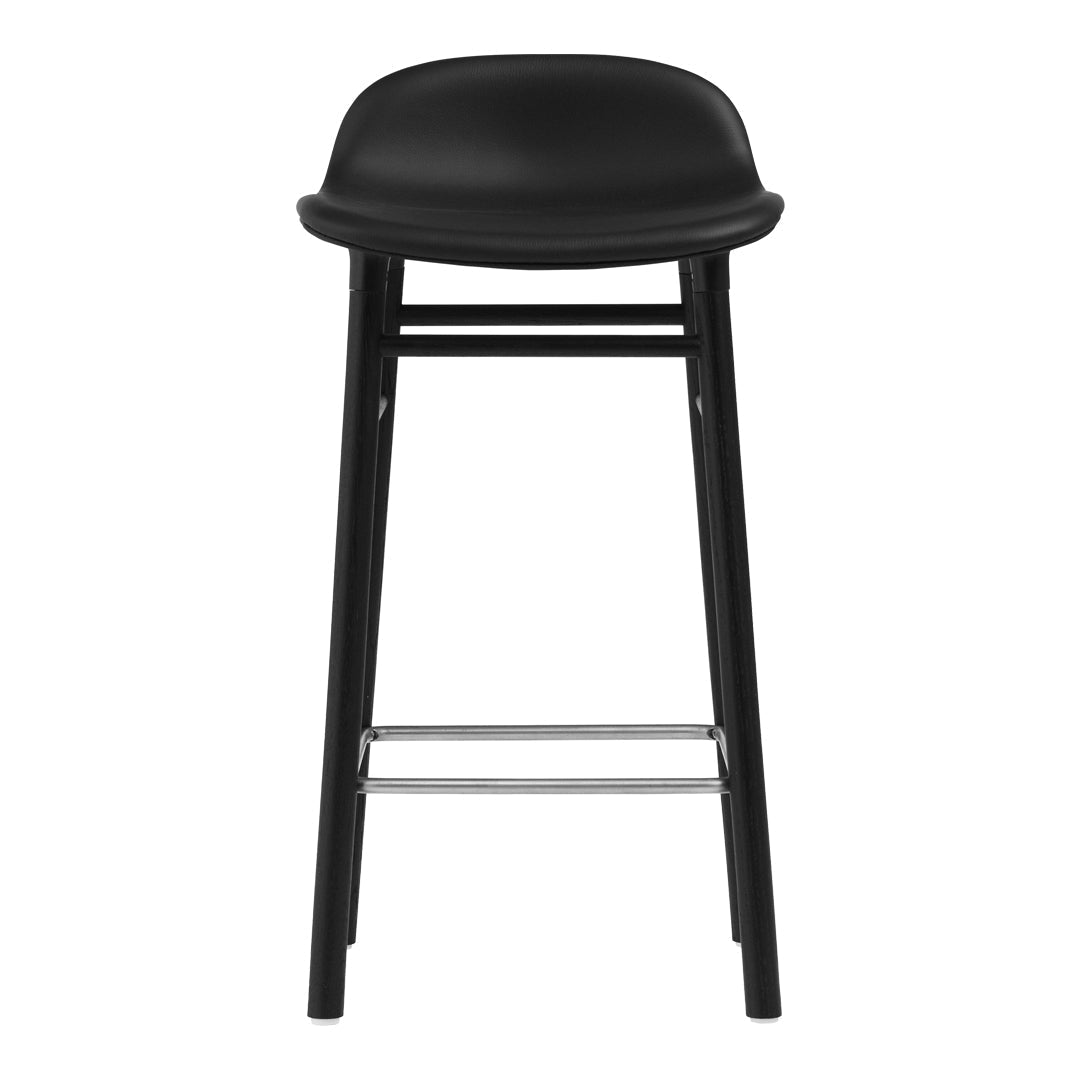 Modern Upholstered Counter Stool with Wooden Legs - Comfortable Bar Stool for Kitchen Island, Breakfast Nook & Home Decor