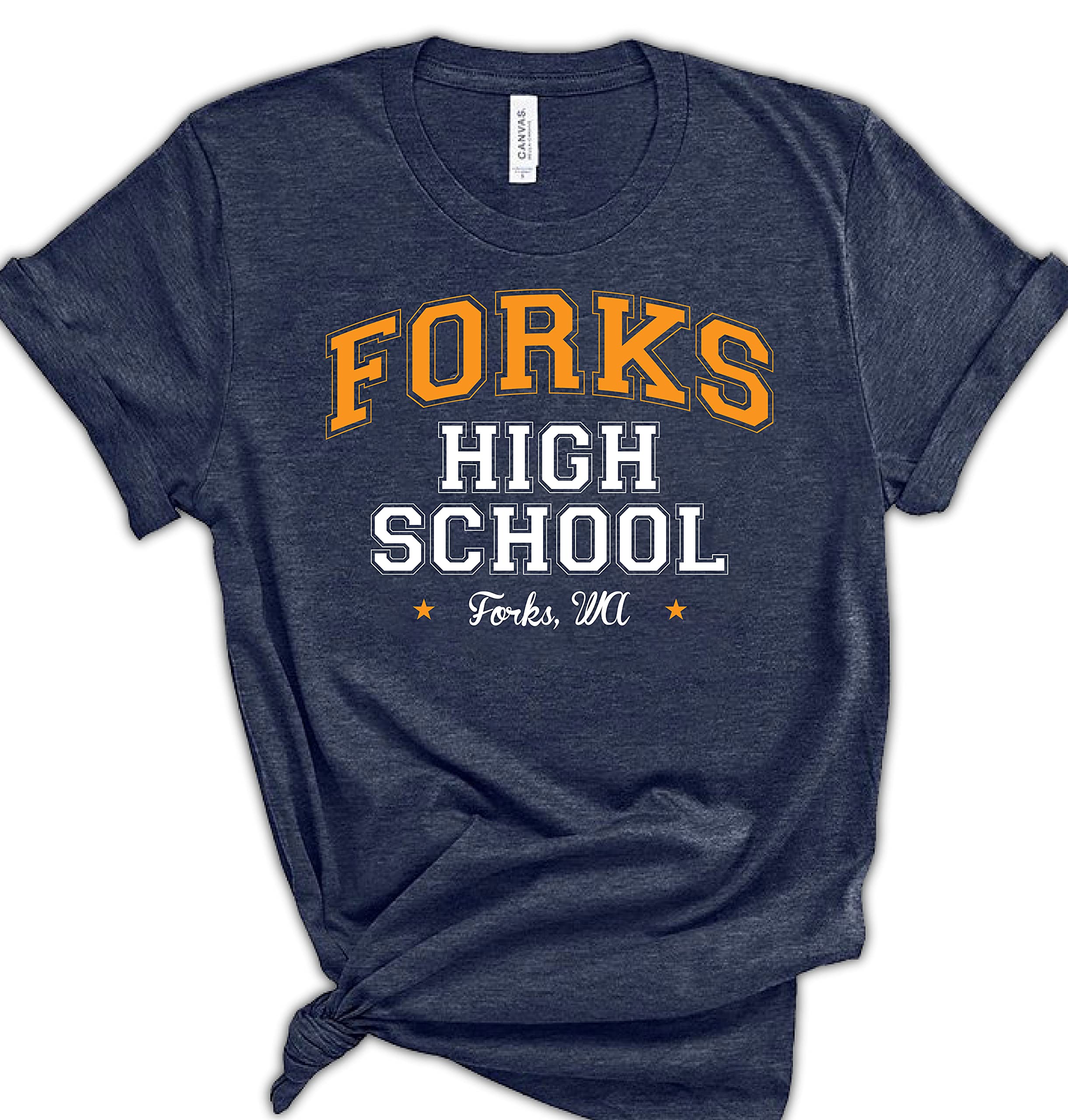 Forks High School T-Shirts - American Graphic Tees for Men & Women - Washington DC State Team Shirts - Casual Short Sleeve Tops for School Spirit & Everyday Wear