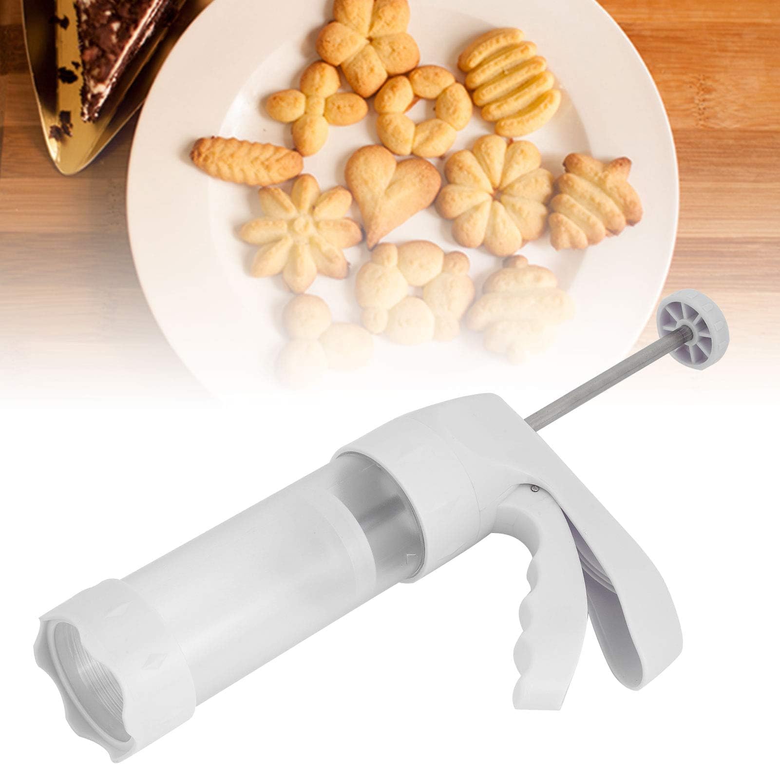 12-Piece Cookie Press Set with 6 Tips & 12 Discs - Stainless Steel Biscuit Maker for Spritz Cookies | Perfect for Holiday Baking, Party Treats & DIY Cookie Decorating