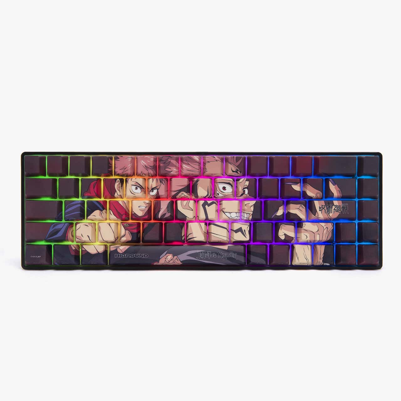JJK x HG Basecamp 65 Mechanical Keyboard - Sukuna Themed Custom Gaming Keyboard with RGB Backlight | Perfect for Anime Fans, Esports & Office Work