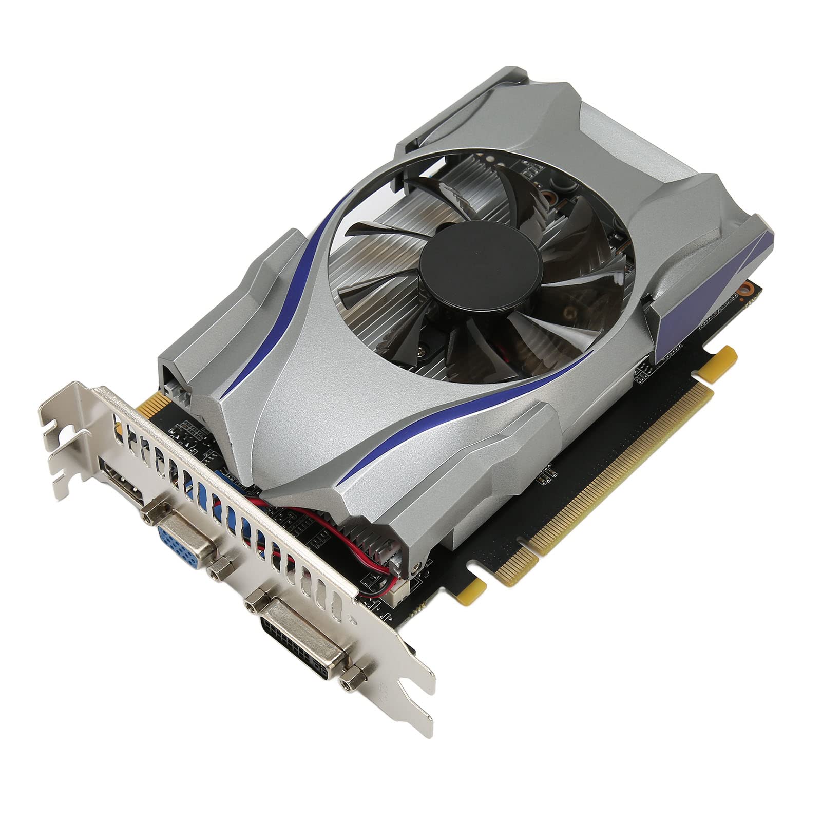 Yctze 2GB GDDR5 Gaming Graphics Card with 128BIT Memory, 192 CUDA Cores & 32 Texture Units | 3200MHz Memory Frequency | Single Fan Cooling | DirectX11 Support | DVI VGA HD Interface for PC Gaming, Video Editing & 3D Rendering
