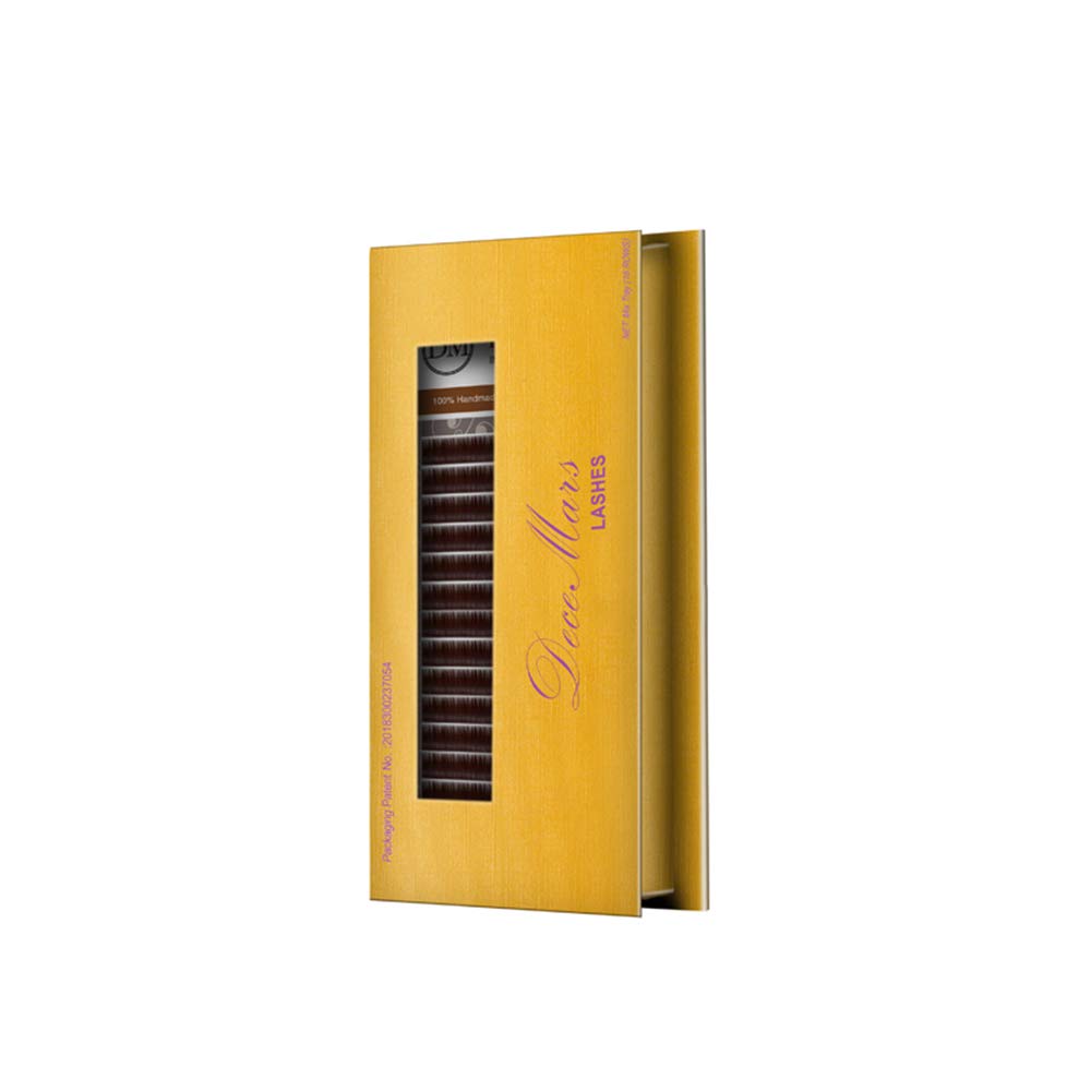 Dark Brown Eyelash Extensions - JBCD Curl 8-22mm Mixed Length Individual Lashes - Auburn Brown Eyelash Extensions for Professional Salon Use - Perfect for Volume & Natural Lash Looks