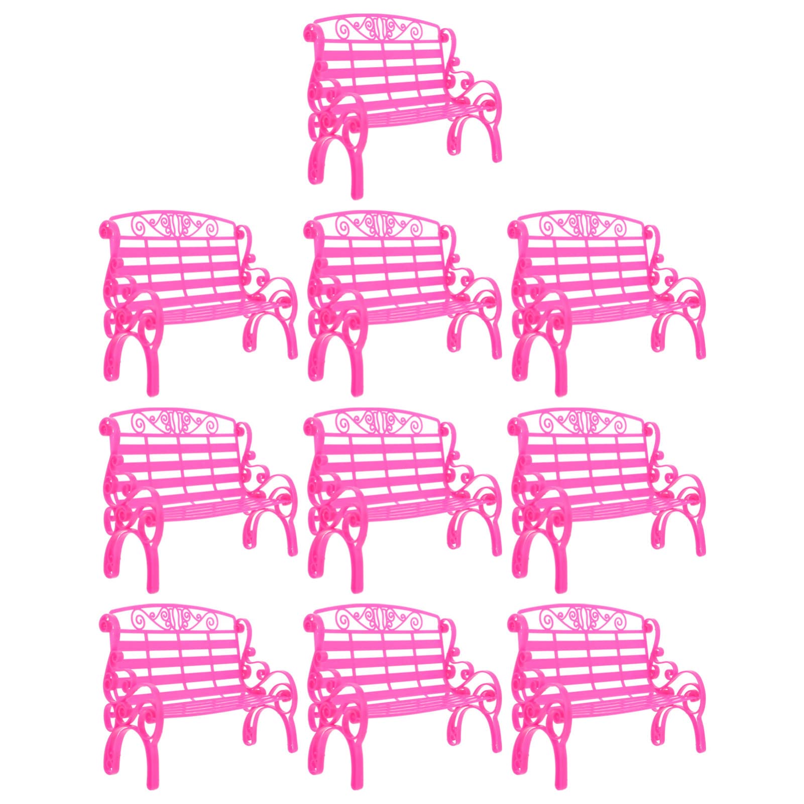 Totority 10Pcs Miniature Bench Chairs Set - Tiny Furniture Model for Terrarium Decor, Micro Landscape, Fairy Garden & Diorama Scenes | Perfect for Miniature Gardens, DIY Projects & Home Decoration