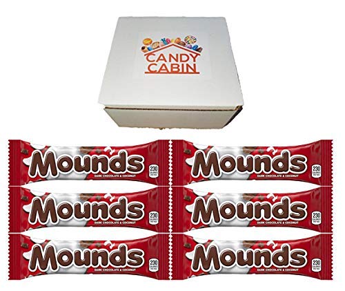 Dark Chocolate Coconut Candy Bars 6-Pack - Perfect for Snacking & Gifting