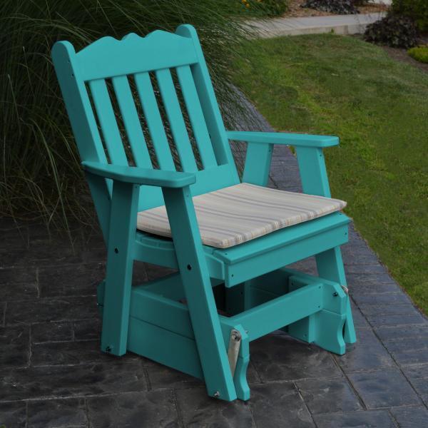 Premium A & L Furniture Poly Royal English Gliding Chair - Comfortable Rocking Recliner for Nursery, Living Room & Bedroom - Perfect for Breastfeeding, Relaxing & Home Decor