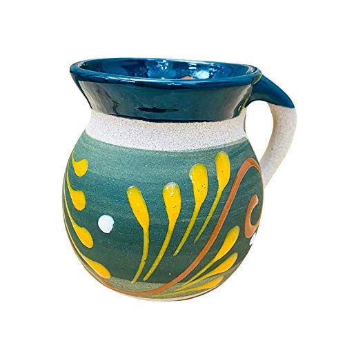 Authentic Mexican Hand-Painted Clay Mugs - Set of 4 Traditional Guelaguetza Design Coffee Cups - Perfect for Hot Beverages, Home Decor & Cultural Gift Giving
