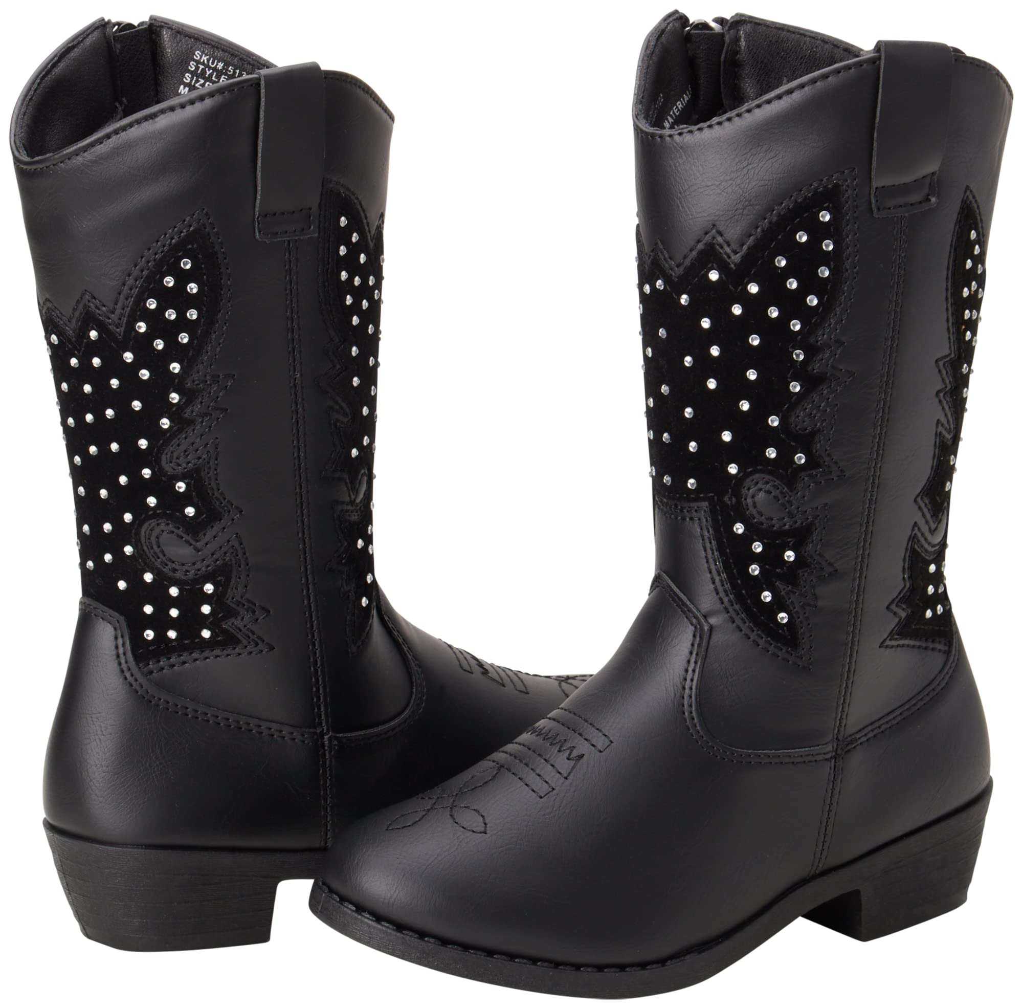 Girls' Western Cowboy Boots for Toddlers & Kids - Stylish Leather Cowgirl Boots with Comfortable Fit for Girls' Fashion, Playtime & Western-Themed Events