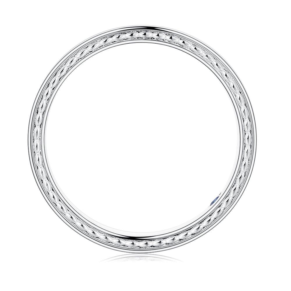 Elegant Petite Infinity Pave & High Polished Finish Wedding Band Set for Couples - Perfect for Anniversaries, Engagements and Romantic Gift Giving