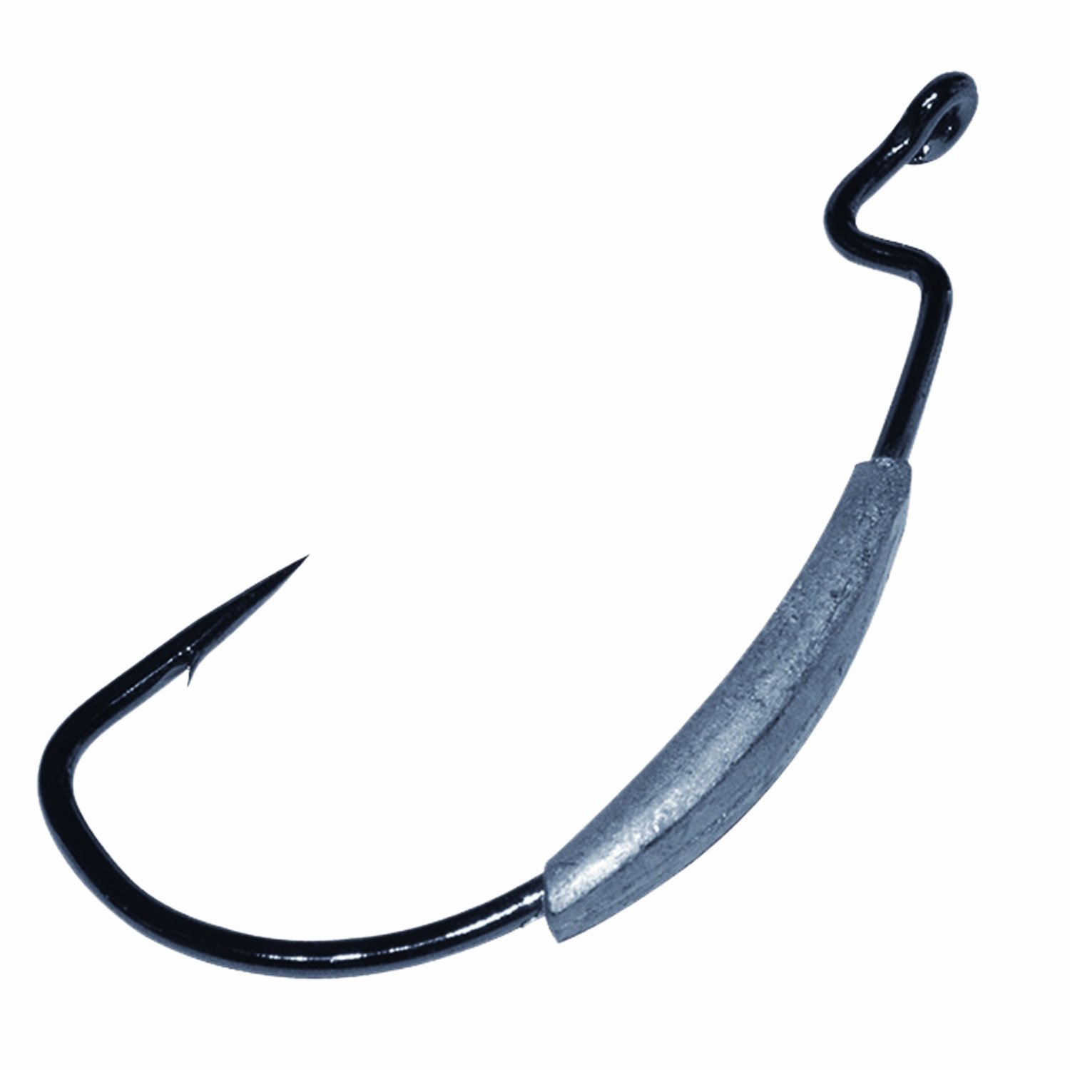Gamakatsu Weighted Superline Extra Wide Gap Fishing Hooks - 5 Pack (Black, Size 5/0-1/16) | Saltwater & Freshwater Fishing Lures for Bass, Trout, and Walleye