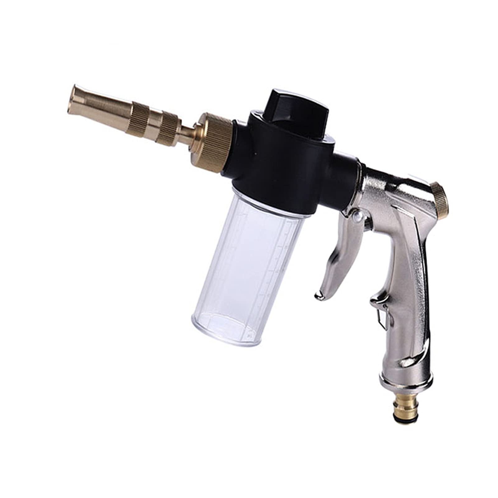 **High Pressure Water Gun - Portable Garden Hose Spray Nozzle with Foam Lance for Car Washing, Gardening & Outdoor Cleaning | Durable Metal Jet Nozzle (1pc, Multi-Purpose)**    *(Use Cases: Perfect for washing cars, cleaning patios, watering plants, and outdoor maintenance tasks.)*