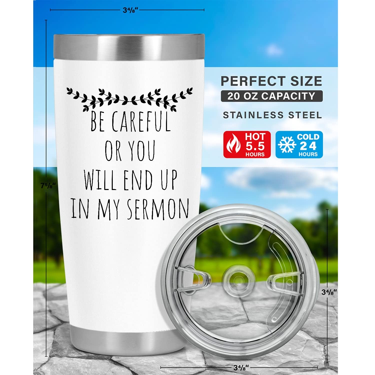 Personalized 20Oz Stainless Steel Tumbler with Funny Quotes - Custom Name Coffee Cup & Tea Mug - Meaningful Gift for Friends & Coworkers - Perfect for Office, Travel, and Daily Use