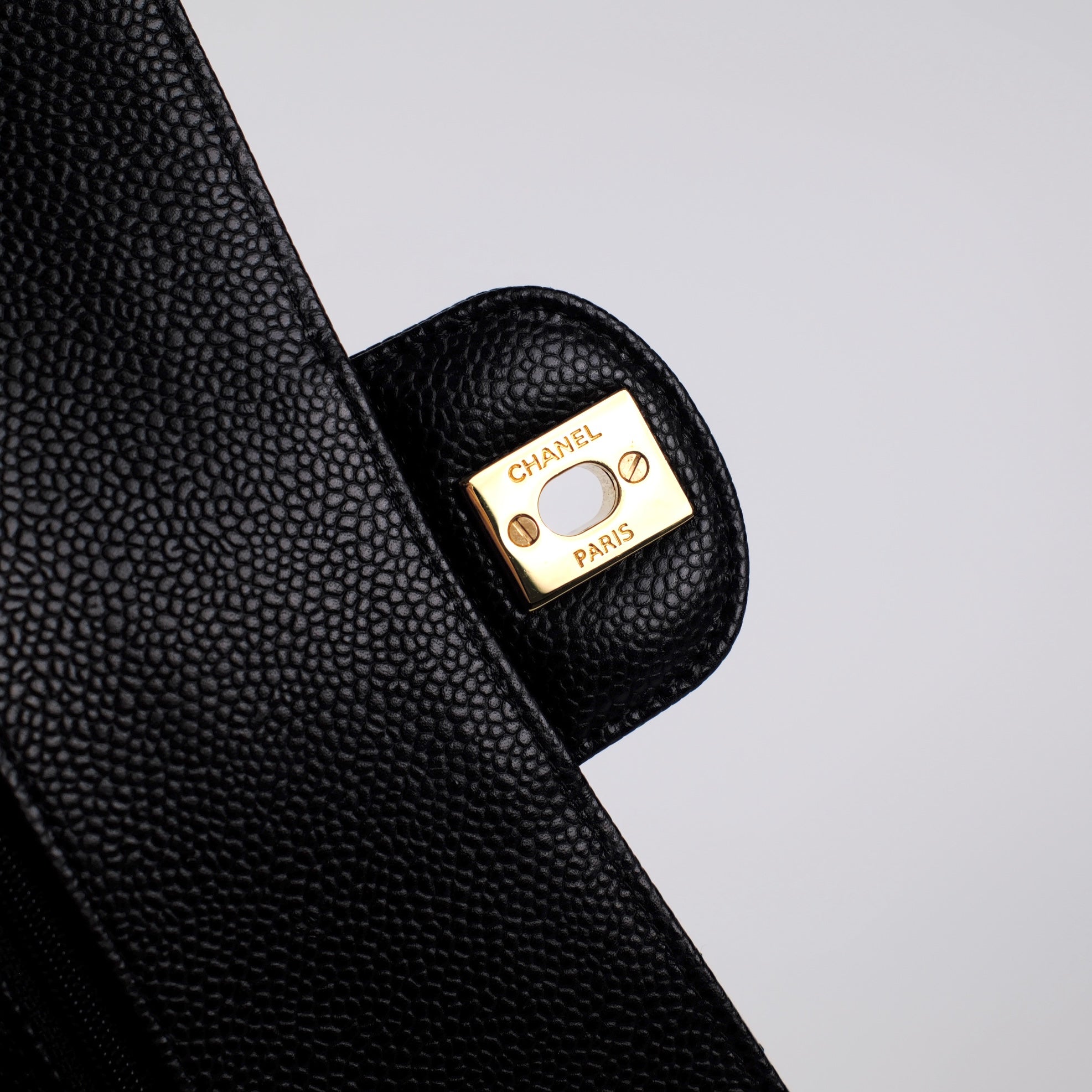 Authentic Chanel Medium M/L Black Caviar Classic Flap Bag 23 Series - Luxury Handbag for Women, Perfect for Parties, Work & Everyday Elegance