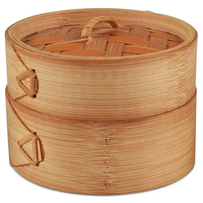 4 Inch Bamboo Steamer Basket for Dumplings, Buns & Vegetables | Reusable Natural Bamboo Steamer for Healthy Cooking | Perfect for Asian Cuisine, Dim Sum & Meal Prep