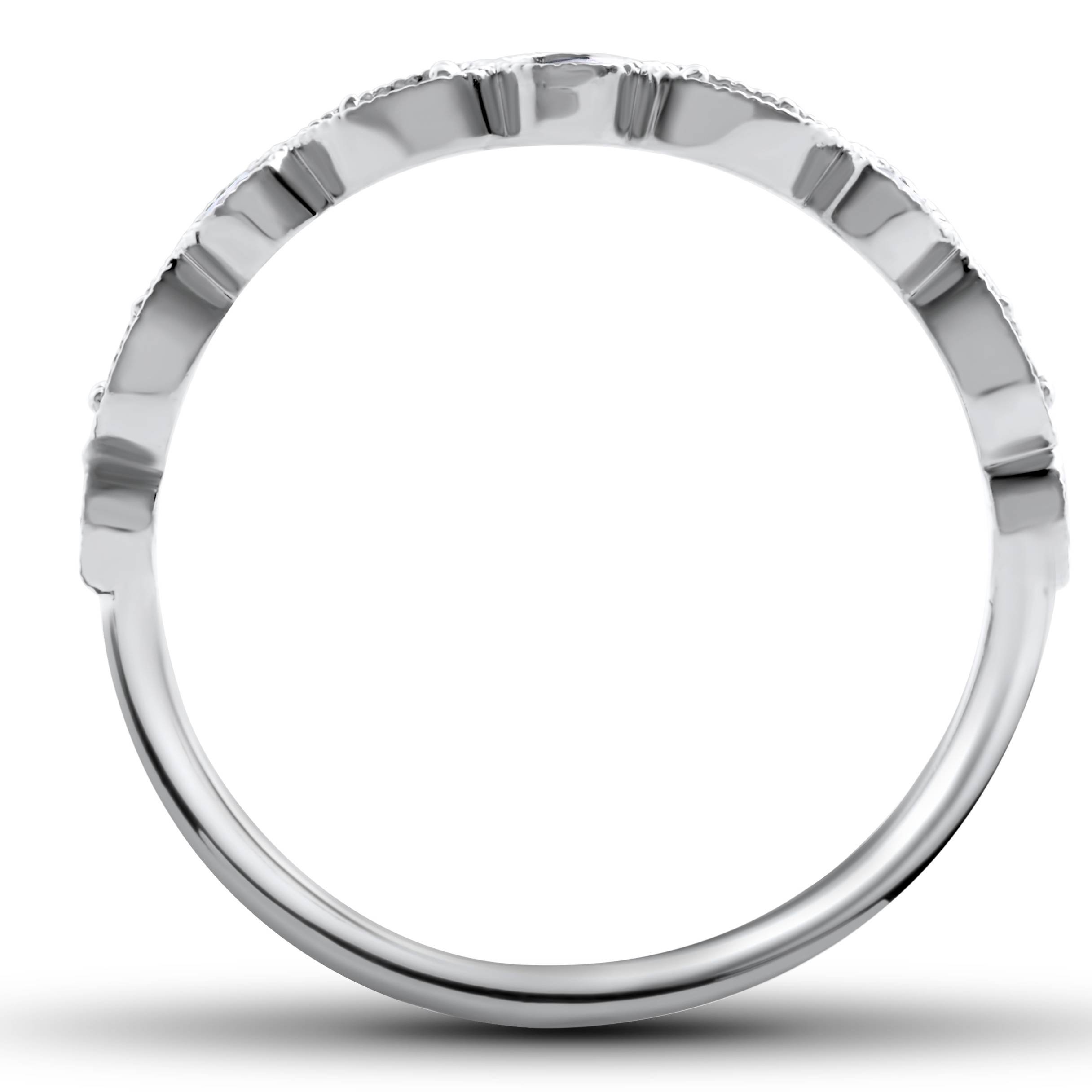 1/4 Carat Diamond Wedding Ring for Women - Stackable 10k White Gold Anniversary Band - Perfect for Bridal Sets, Engagement, and Special Occasions