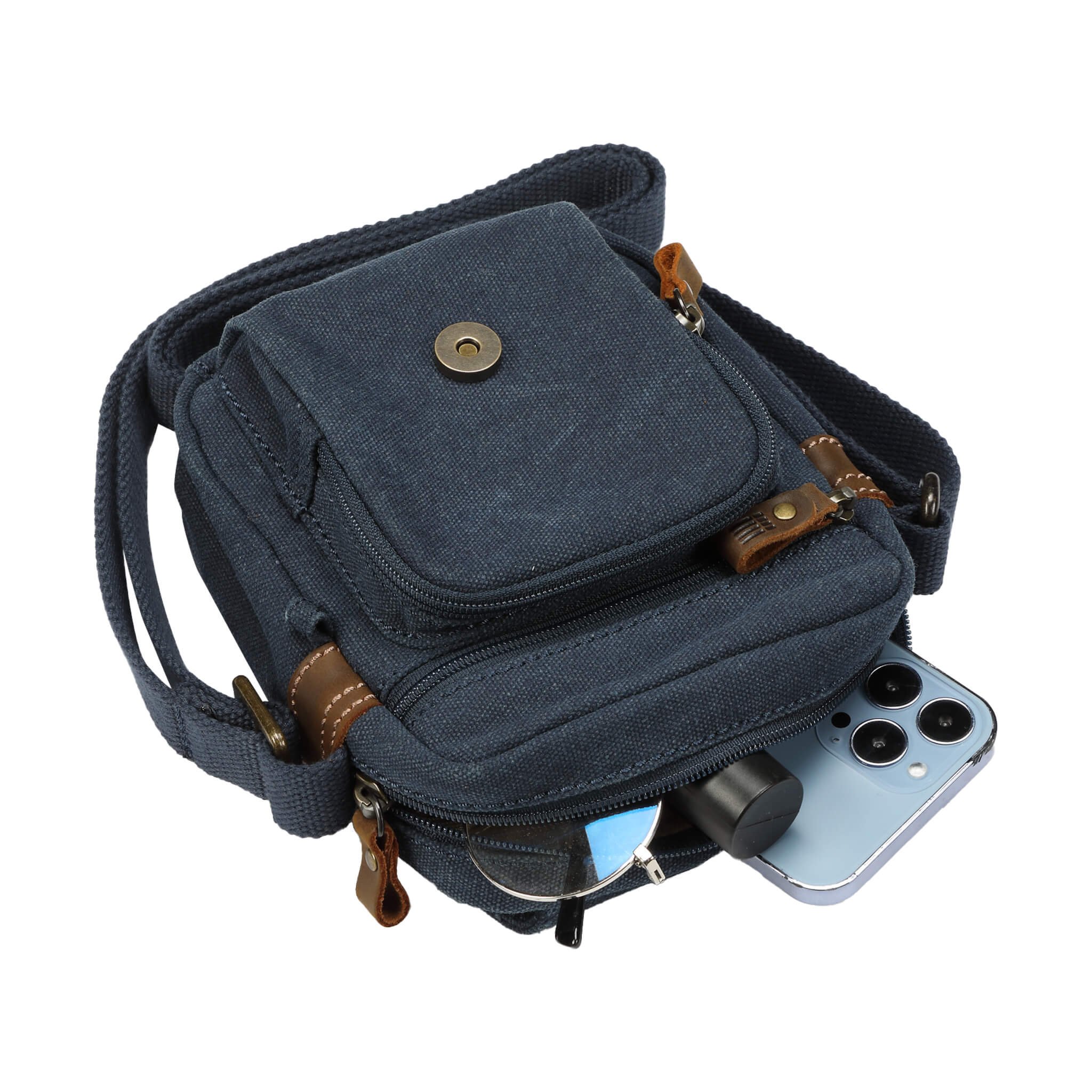 TRP0213 Troop London Classic Canvas Crossbody Bag for Men & Women - Stylish & Durable Everyday Shoulder Bag for Work, Travel & Casual Outings