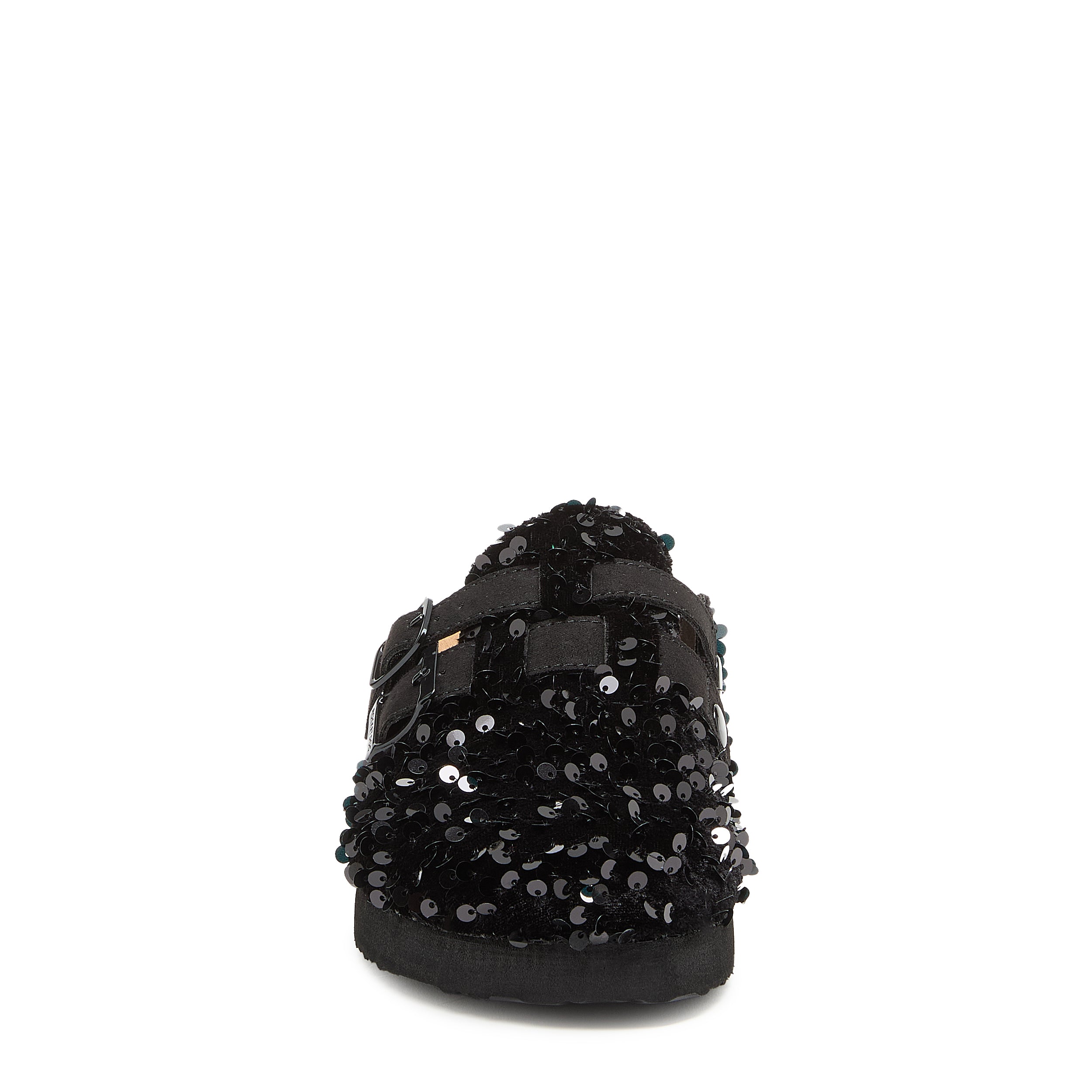 Abel Plus Black Sequin Mule Shoes - Women's Glitter Slip-On Loafers for Casual Wear, Parties & Special Occasions
