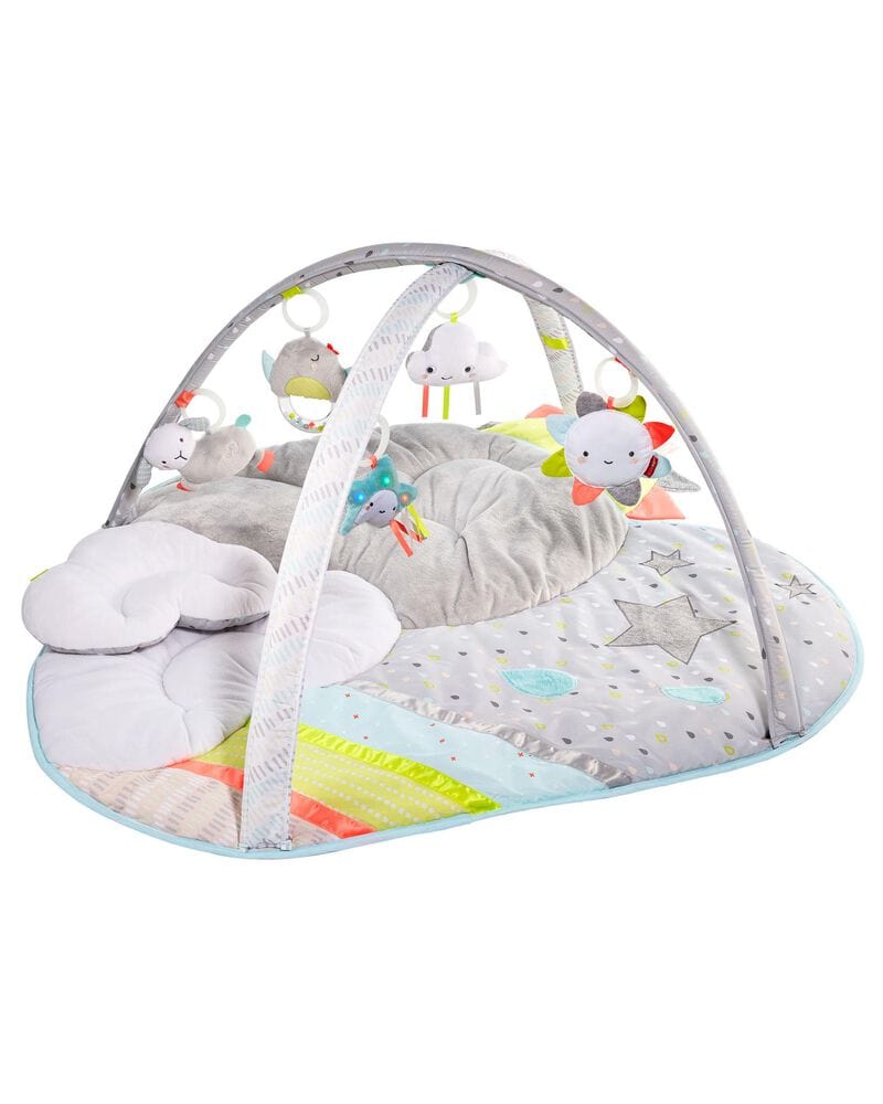 Skip Hop Silver Lining Cloud Activity Gym - Baby Play Mat with Hanging Toys for Tummy Time & Early Development - Perfect for Nursery, Daycare & Travel