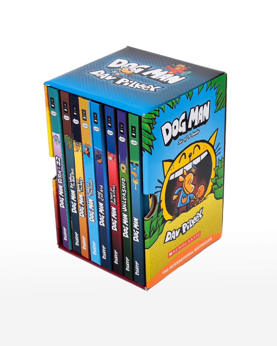 Dog Man Book Series 1-8 Set - Graphic Novels for Kids by Dav Pilkey | Fun Reading for Elementary Students & Dog Lovers | Perfect for Homeschooling, Classroom Libraries & Birthday Gifts