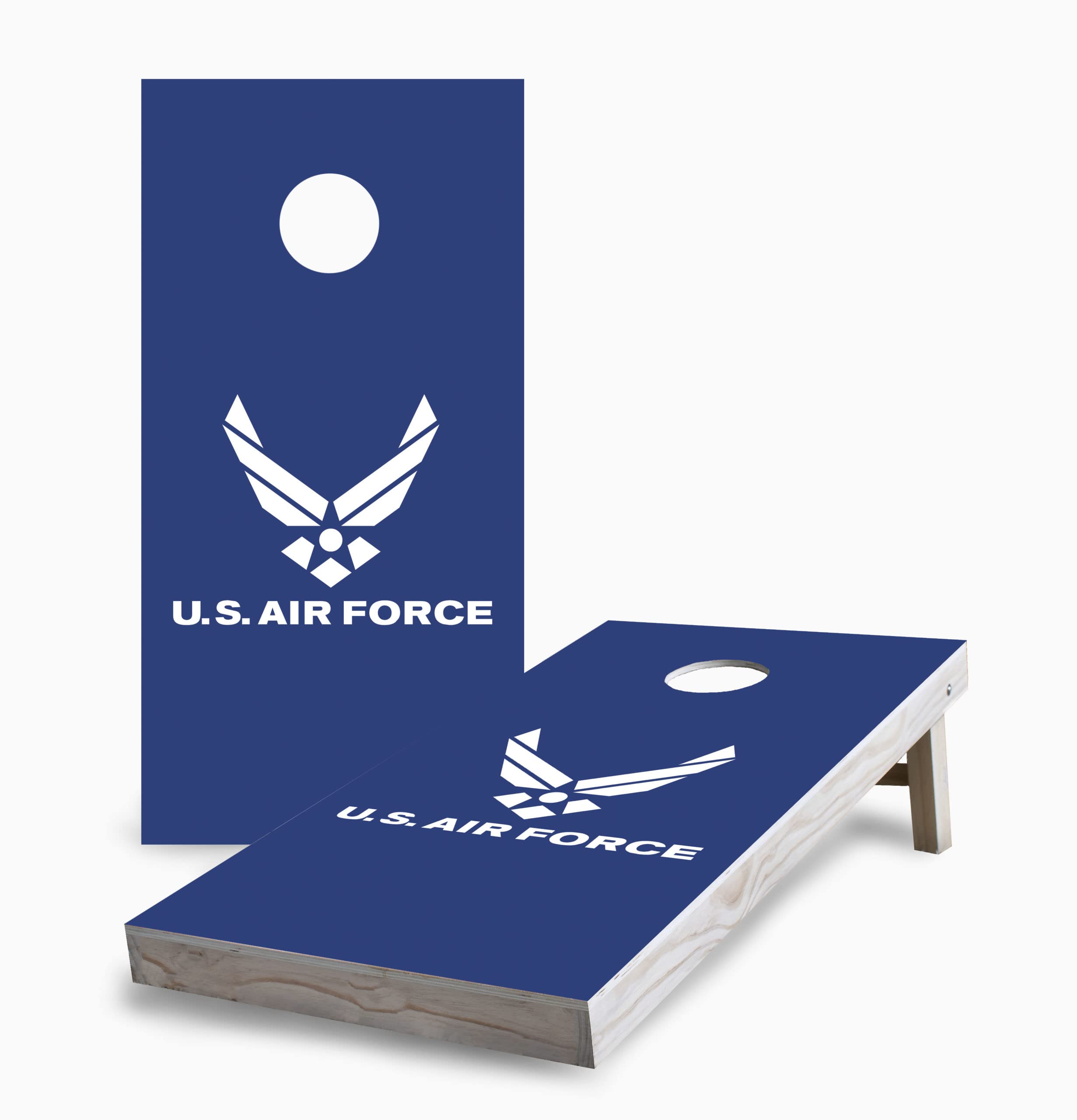 Skip's Garage U.S. Air Force Cornhole Board Set with 2 Boards & 8 Bags - Premium Outdoor Game for Backyard, Tailgating, and Military-Themed Parties - Perfect for BBQs, Picnics, and Patriotic Events