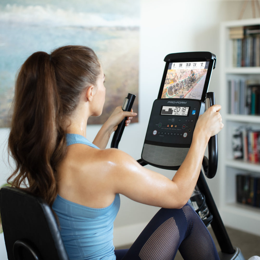 ProForm Cadence R3.9 Recumbent Exercise Bike for Home Gym - Low Impact Cardio Workout Machine for Seniors & Rehabilitation - Perfect for Small Spaces & Apartment Fitness
