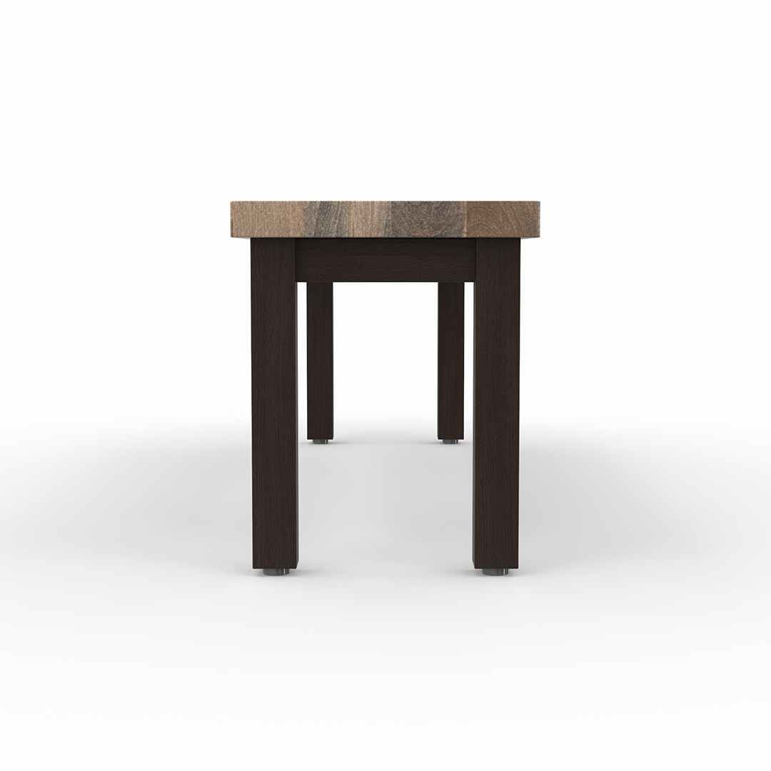 60 Inch Solid Wood Plank Bench - Sturdy & Modern Seating for Dining Room, Entryway, or Outdoor Patio