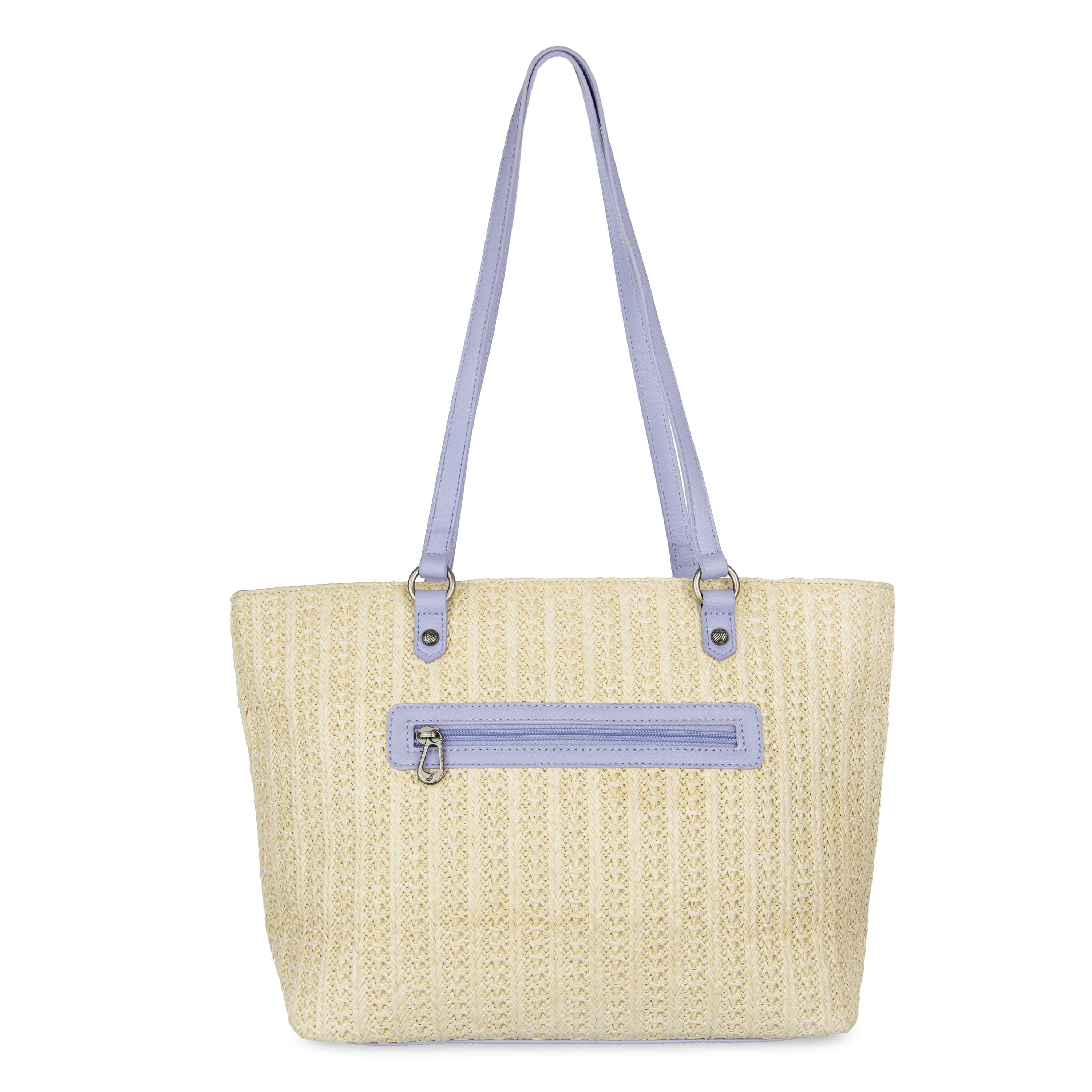 Stylish Metro Tote Bag for Women - Large Durable Canvas Shopping Tote with Long Handles - Perfect for Grocery Shopping, Beach Trips, Work & Travel