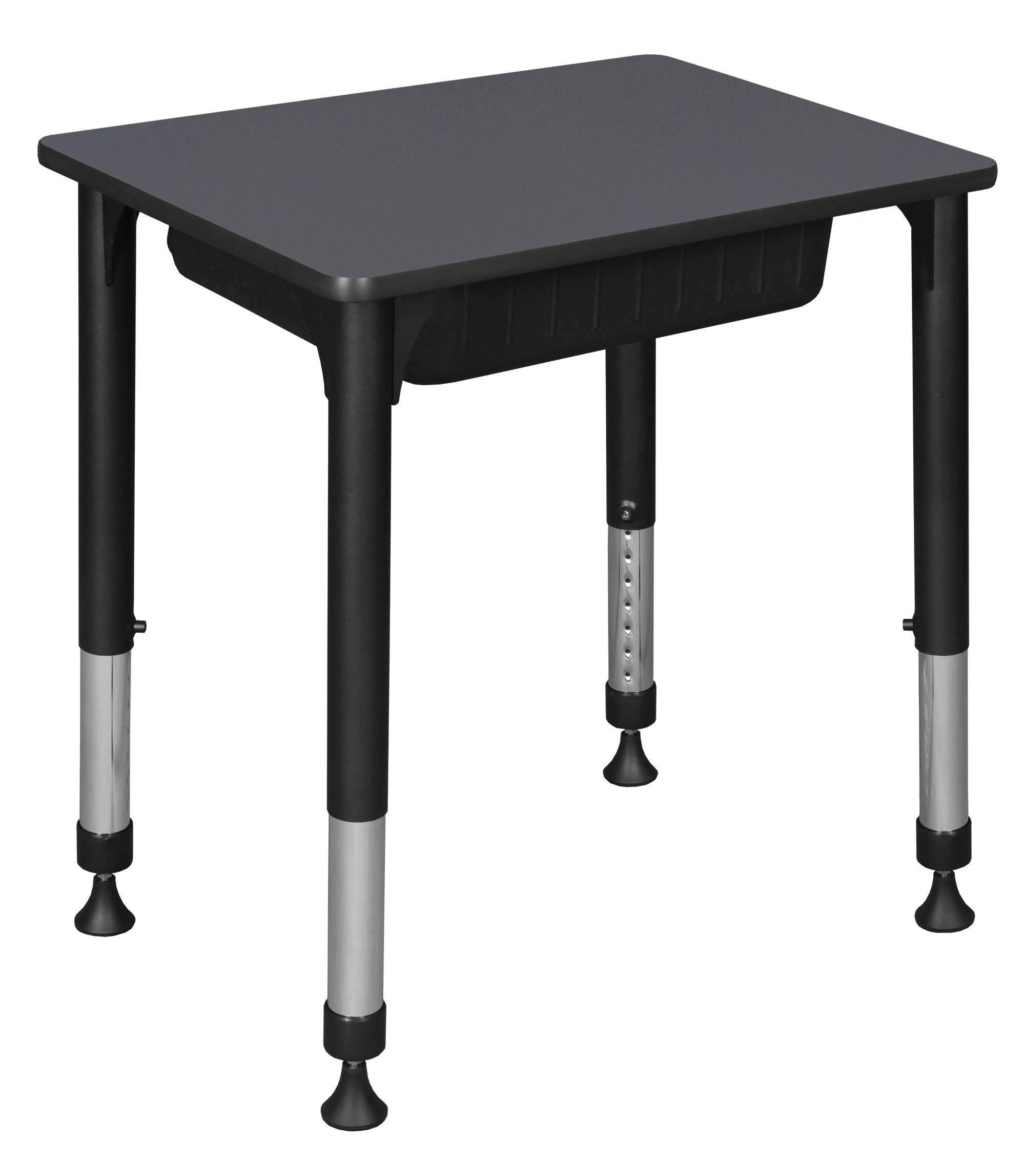 Regency Height Adjustable Rectangular Student Desk with Storage Shelf - 18.5
