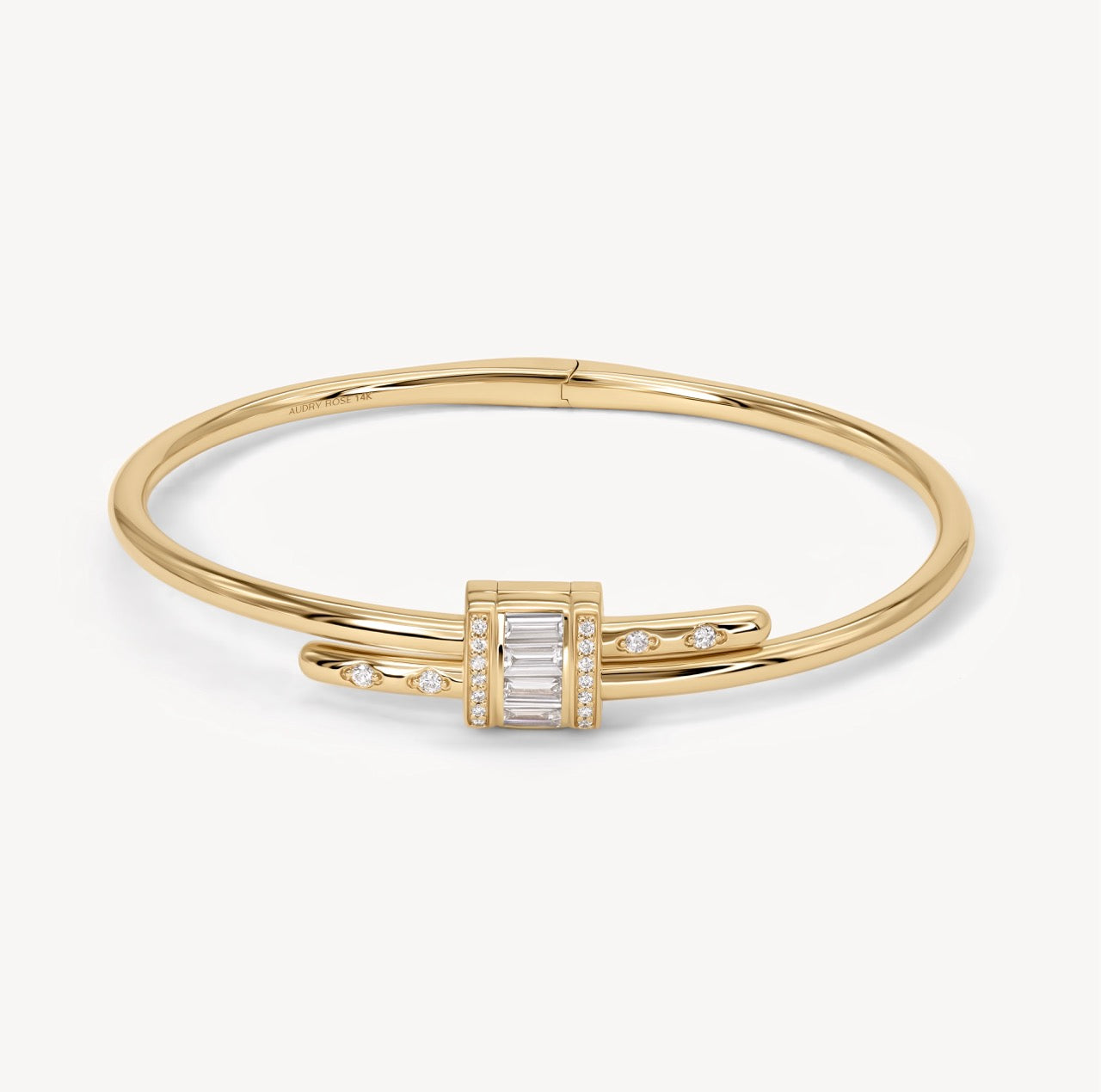 Vaulted Diamond Latch Bracelet - Elegant 14K Gold Tennis Bracelet for Women, Perfect for Weddings, Anniversaries & Special Occasions