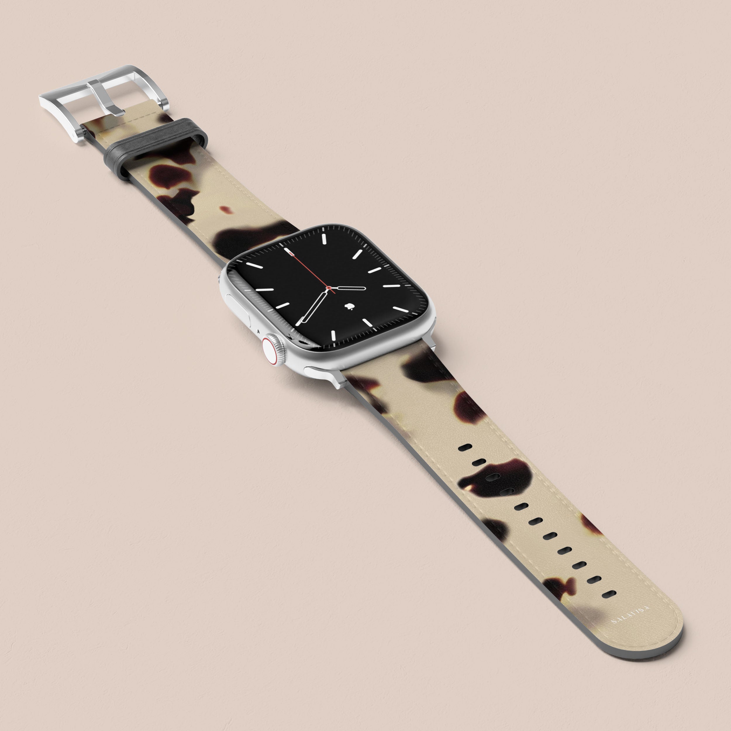 Premium Genuine Leather Apple Watch Band - Soft Tortoise Crème Strap for Comfort & Style | Perfect for Workouts, Office & Everyday Wear