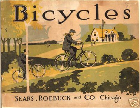 Vintage Sears Roebuck Bicycle Poster 12x18 Inch - Retro Cycling Wall Art Decor for Home, Office & Bike Shop - Hot Stuff Enterprise 3628-12x18-VA