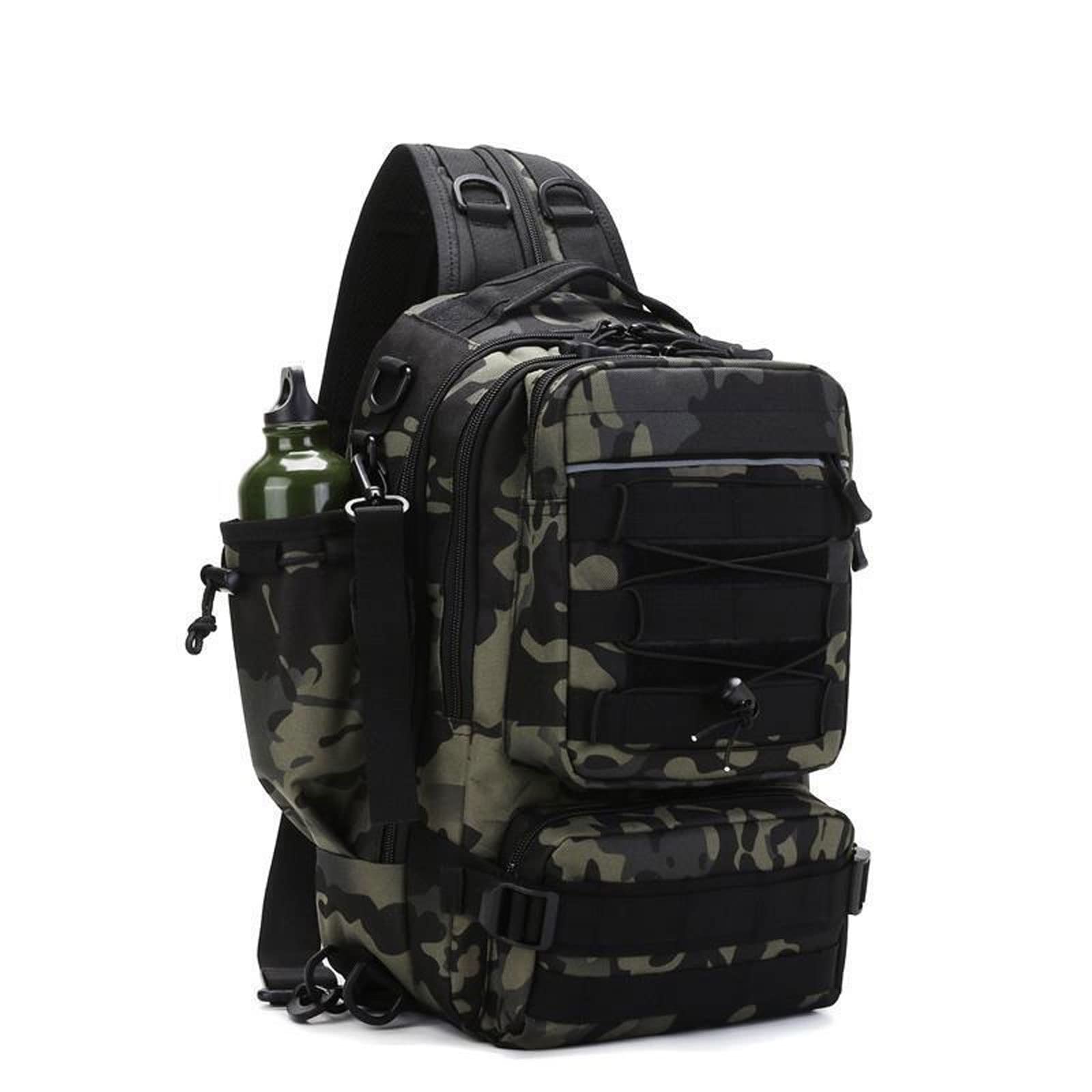 WOBBLO Camouflage Tactical Backpack for Men - Military Hiking Daypack, Outdoor Sports Travel Bag for Trekking, Camping & Army Use | Perfect for Hiking Adventures, Travel & Tactical Missions