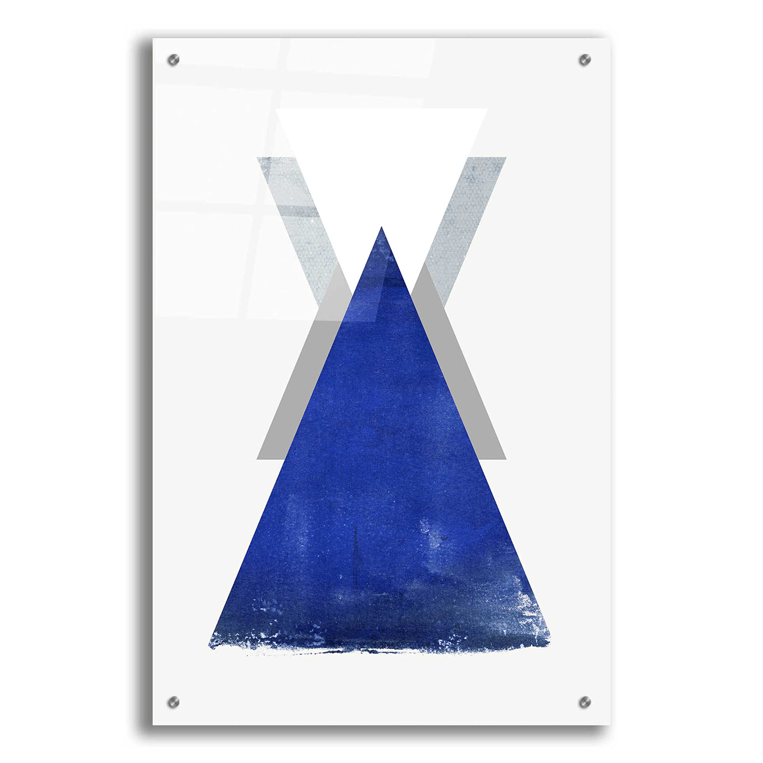 Epic Art 'Triangle 2' by Design Fabrikken - Modern Acrylic Glass Wall Decor 24x36 Inches - Perfect for Living Room, Bedroom & Office Decor