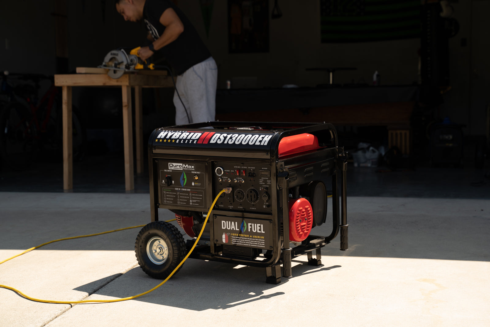13,000W Dual Fuel Portable Generator - Gas & Propane Powered - Reliable Backup Power for Home, Camping & Emergency Use
