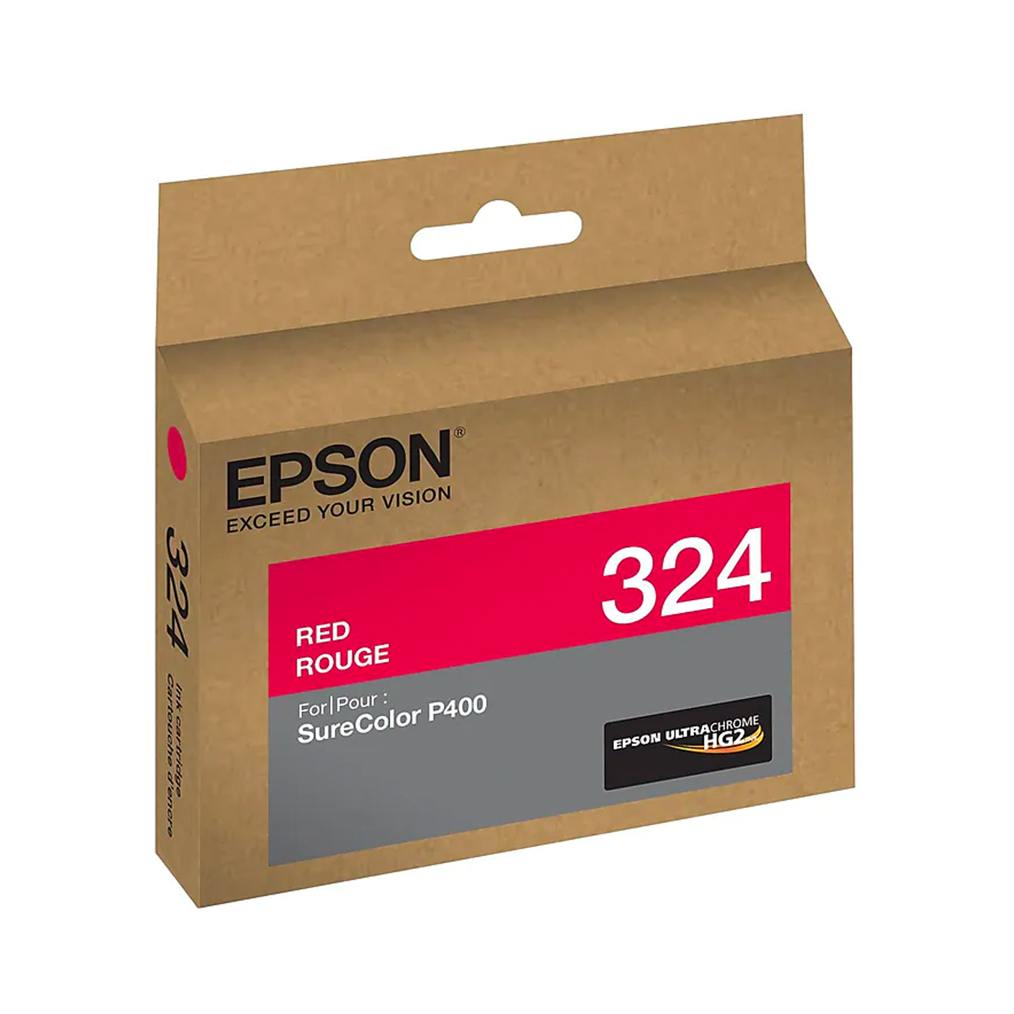 Epson T324 UltraChrome HG2 Red Ink Cartridge (14mL) - Compatible with SureColor P400 Printer | High-Quality Photo Printing for Home & Professional Use