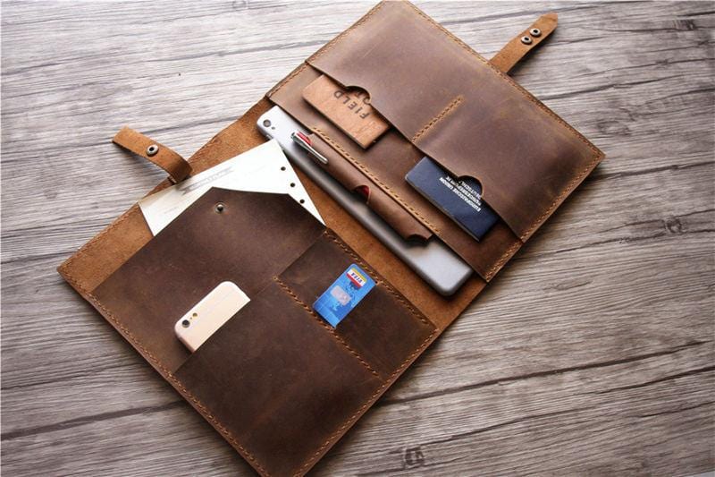 Handmade Personalized Leather iPad 9.7 Inch Case Cover - Durable Protection for iPad Air/Pro - Perfect for Work, Travel & Gift Giving