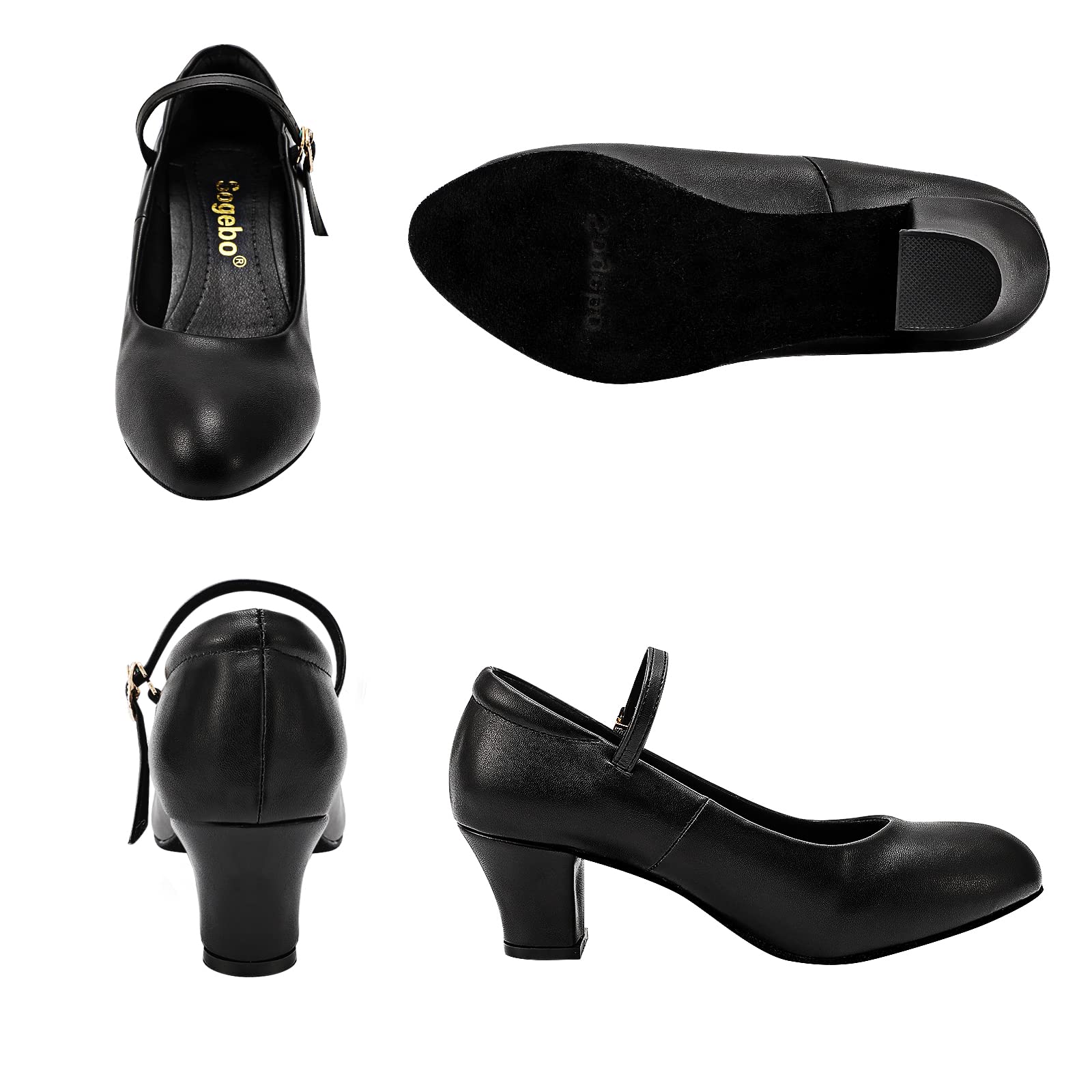 Women's Elegant Ankle Strap Heels - Wedding Shoes, Latin Dance Pumps, Character Shoes for Women - Perfect for Bridal Party, Ballroom Dancing & Special Occasions