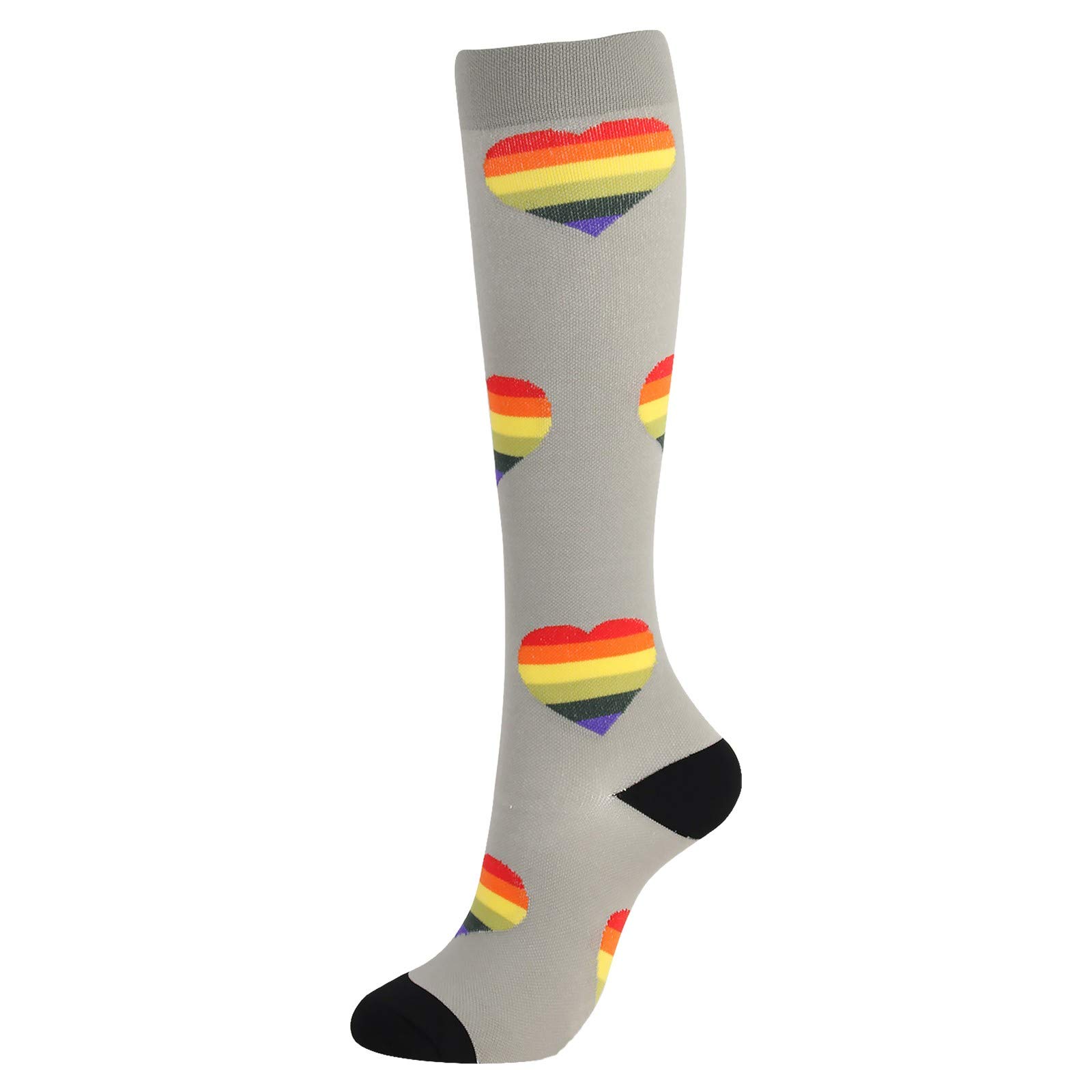 Compression Socks for Women & Men - Knee High Sports Stockings with Elastic Support for Running, Hiking & Work - Improve Circulation & Reduce Swelling - Perfect for Athletes, Travel & Long Hours Standing