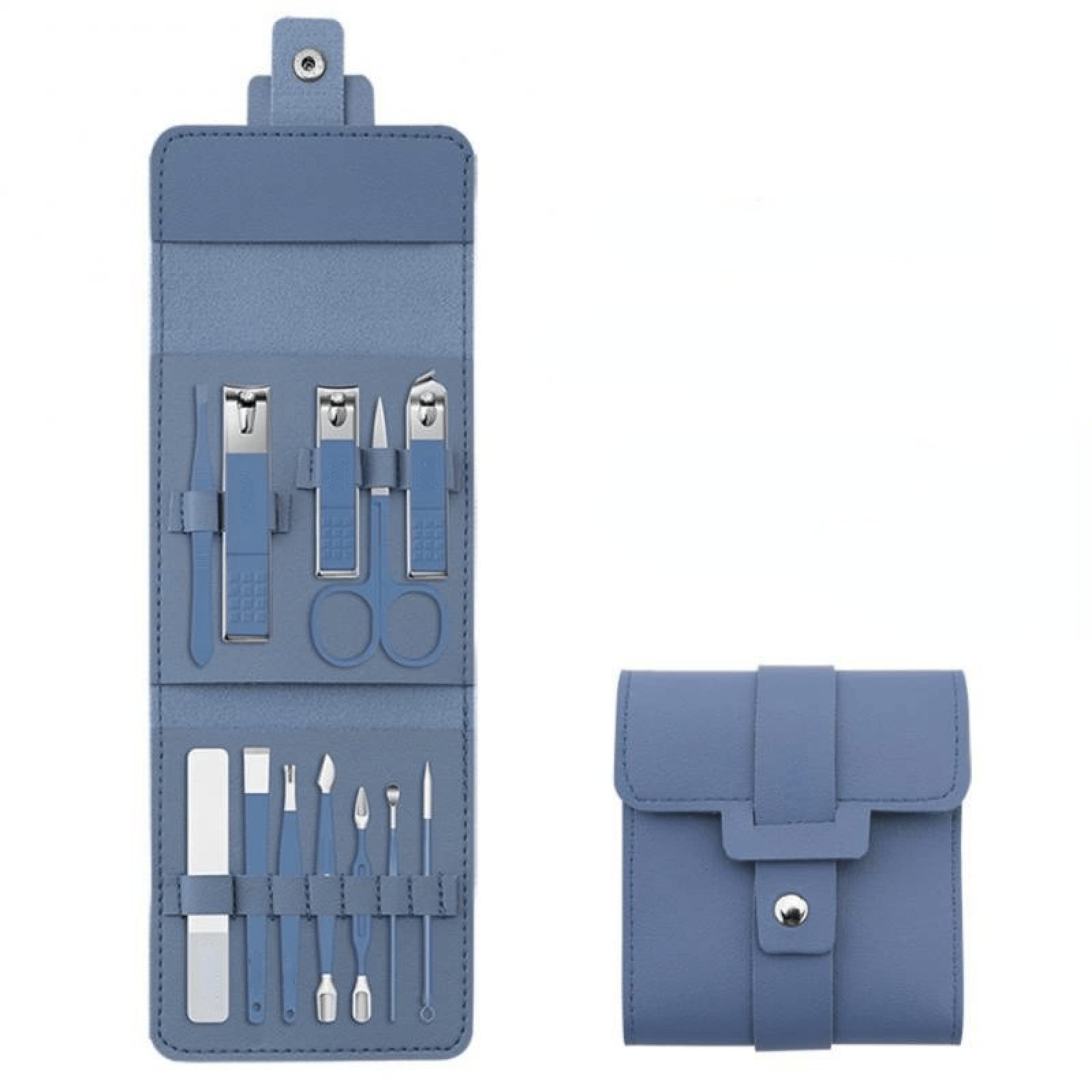 Professional Stainless Steel Nail Clipper Set - Manicure & Pedicure Kit with Travel Case | Precision Nail Cutter Tools for Home, Salon & Travel Use | A0212PCS