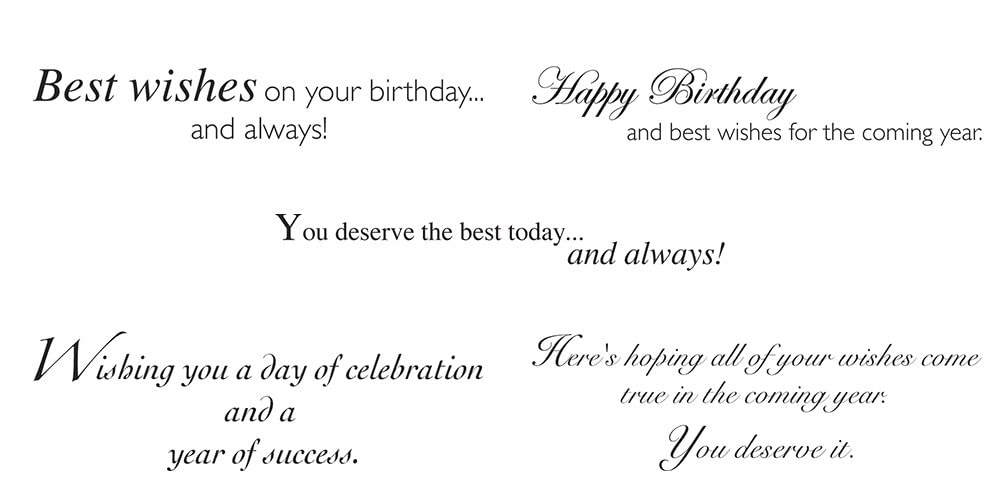 CEO Cards - 25-Pack Birthday Greeting Cards with Envelopes, 5 Unique Designs (5 of Each), 5x7 Inch Blank Inside Cards for Office, Coworker & Business Celebrations - 26 White Envelopes Included (VP1603)