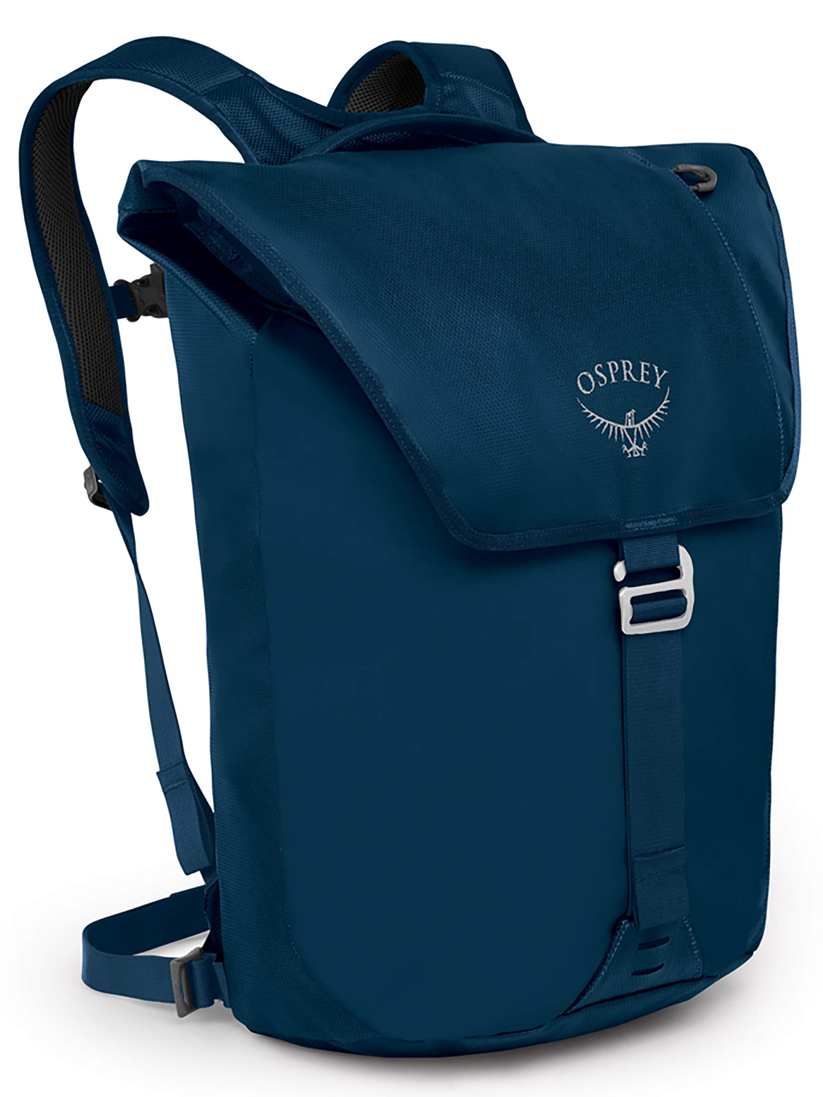 Osprey Transporter Unisex Flap Laptop Backpack - Waterproof 15.6 Inch Computer Bag with Padded Sleeve, Deep Water Blue - Perfect for Commuting, Travel & College Students