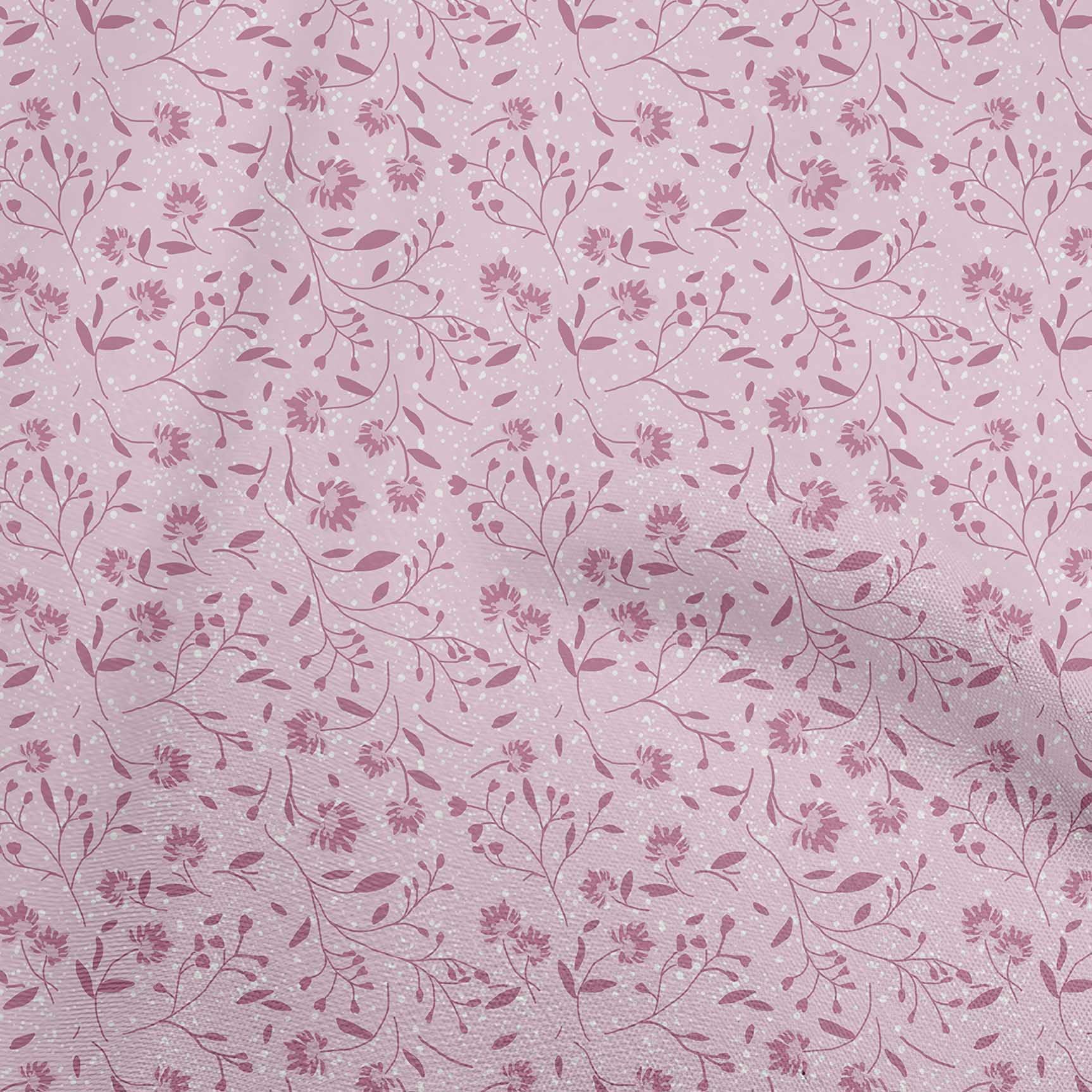 oneOone Rayon Light Pink Floral Print Fabric by The Yard - 56 Inch Wide Soft Draping Material for Dresses, Skirts & DIY Sewing Projects