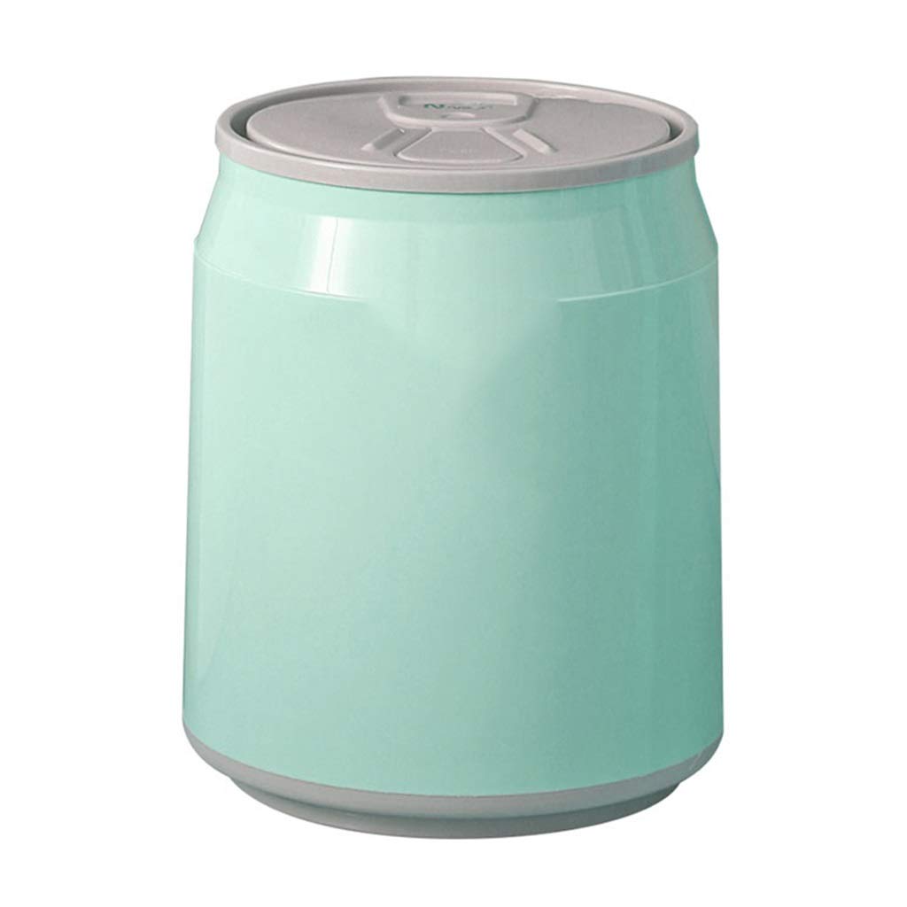 XIANGGUI 1983 Mini Cartoon Trash Can - 1.8L Small Garbage Bin with Lid for Kitchen, Office, Bathroom, Bedroom - Green Wastebasket for Recycling & Storage - Perfect for Desktops, Countertops & Small Spaces