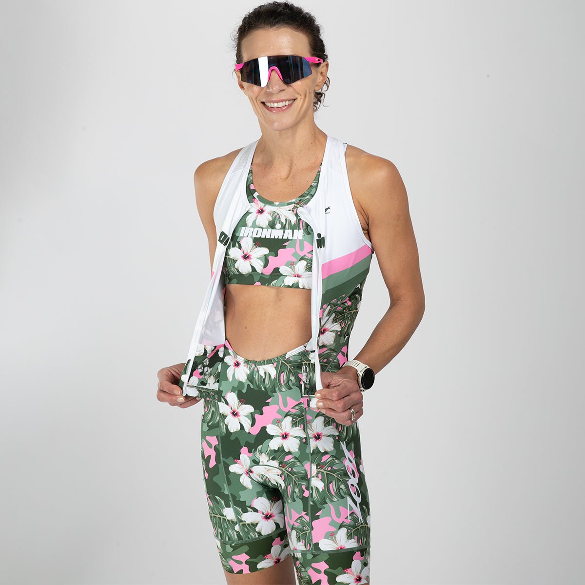 Women's Limited Edition Tri-Sleeves Fitted Zip-Up Racesuit - IM Strength - Perfect for Running, Cycling & Gym Workouts