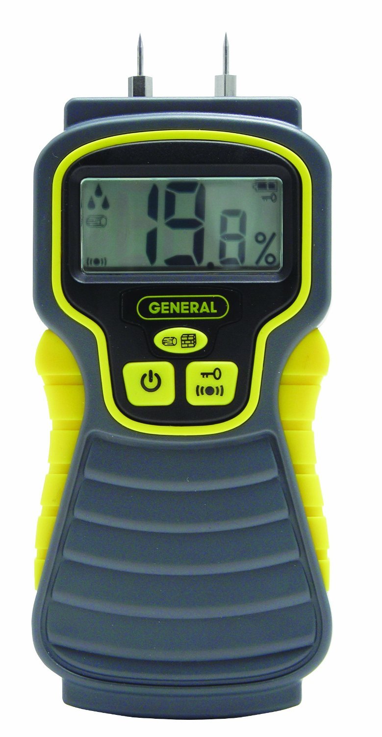 General Tools MMD4E Digital Moisture Meter 2-Pack - Accurate Wood & Building Material Moisture Detector for DIY, Construction & Flooring Projects