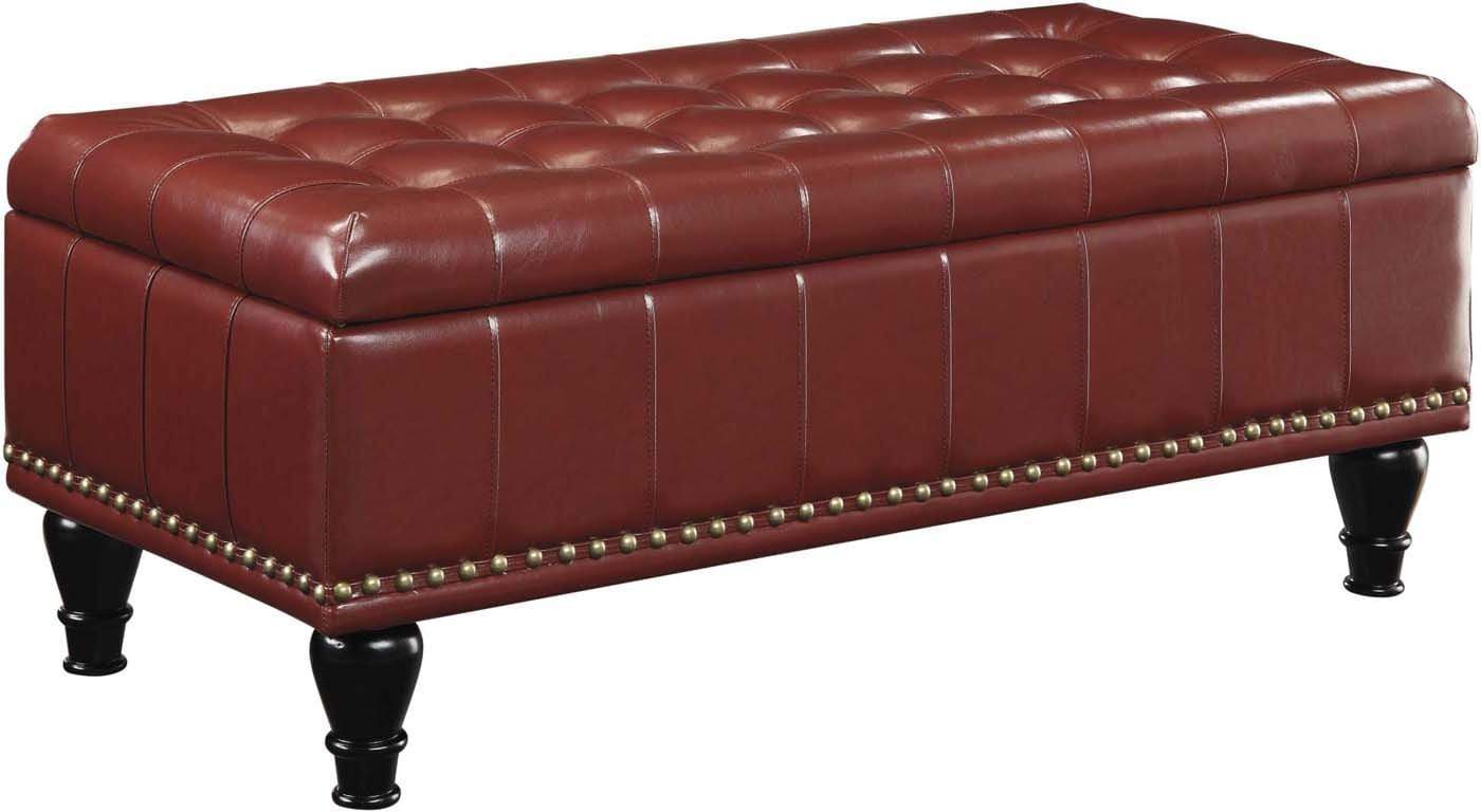 BP CDOT45 Bassett Caldwell Inspired Storage Ottoman - Versatile Footrest, Extra Seating & Hidden Storage for Living Room, Bedroom & Office