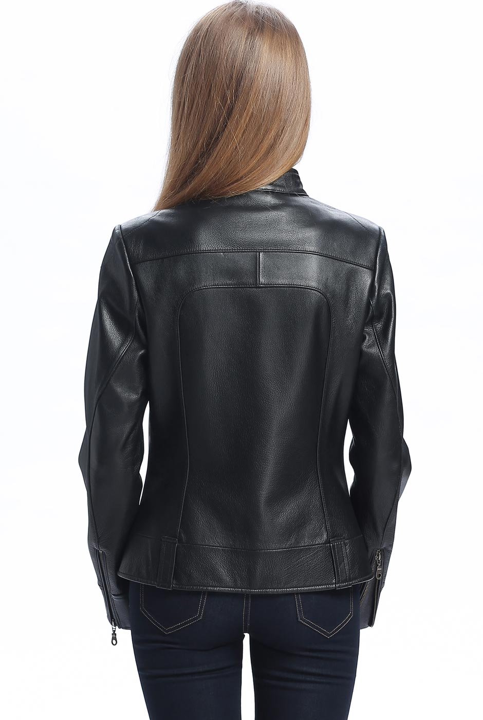 BGSD Women's Maura Lambskin Leather Jacket - Genuine Soft Leather Biker Jacket for Women (Plus Size & Petite Available) | Perfect for Motorcycle Riding, Night Out & Fall Fashion
