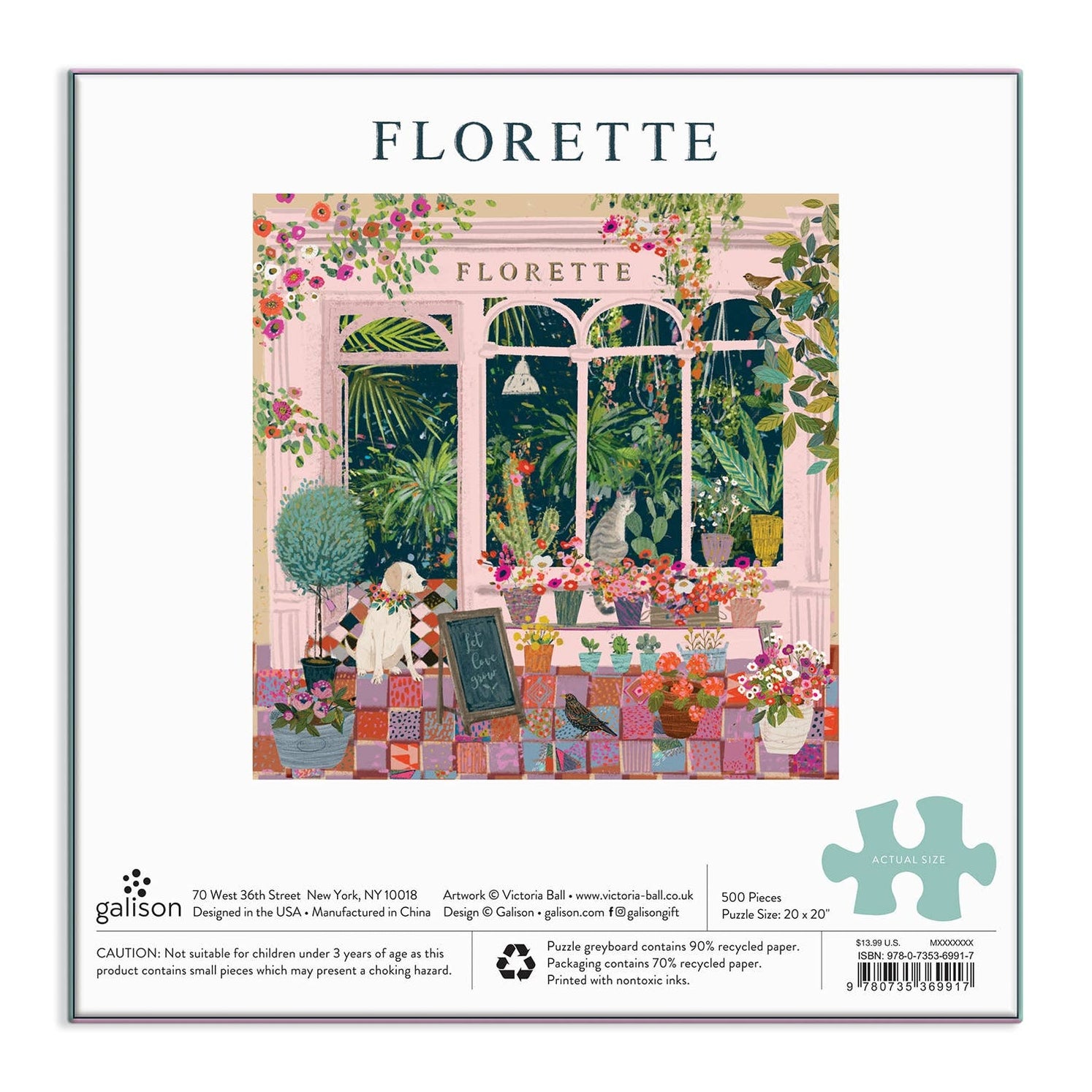 Florette 500 Piece Jigsaw Puzzle for Adults - Beautiful Floral Art Puzzle for Relaxation & Home Decor
