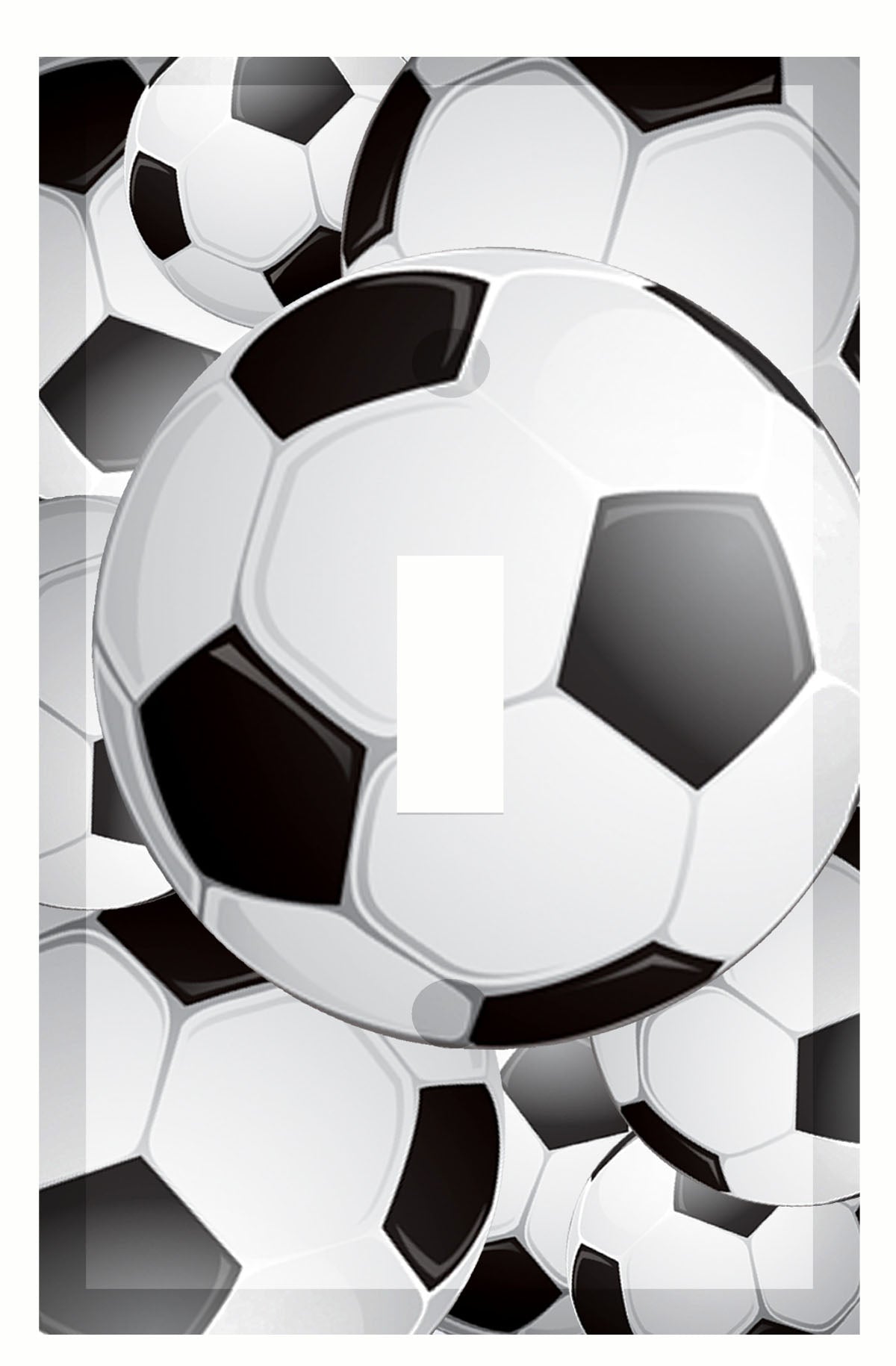 Soccer Themed Light Switch Cover Plate - Decorative Sports Wall Plate for Bedroom, Game Room & Kids Room - Perfect for Soccer Fans & Home Decor